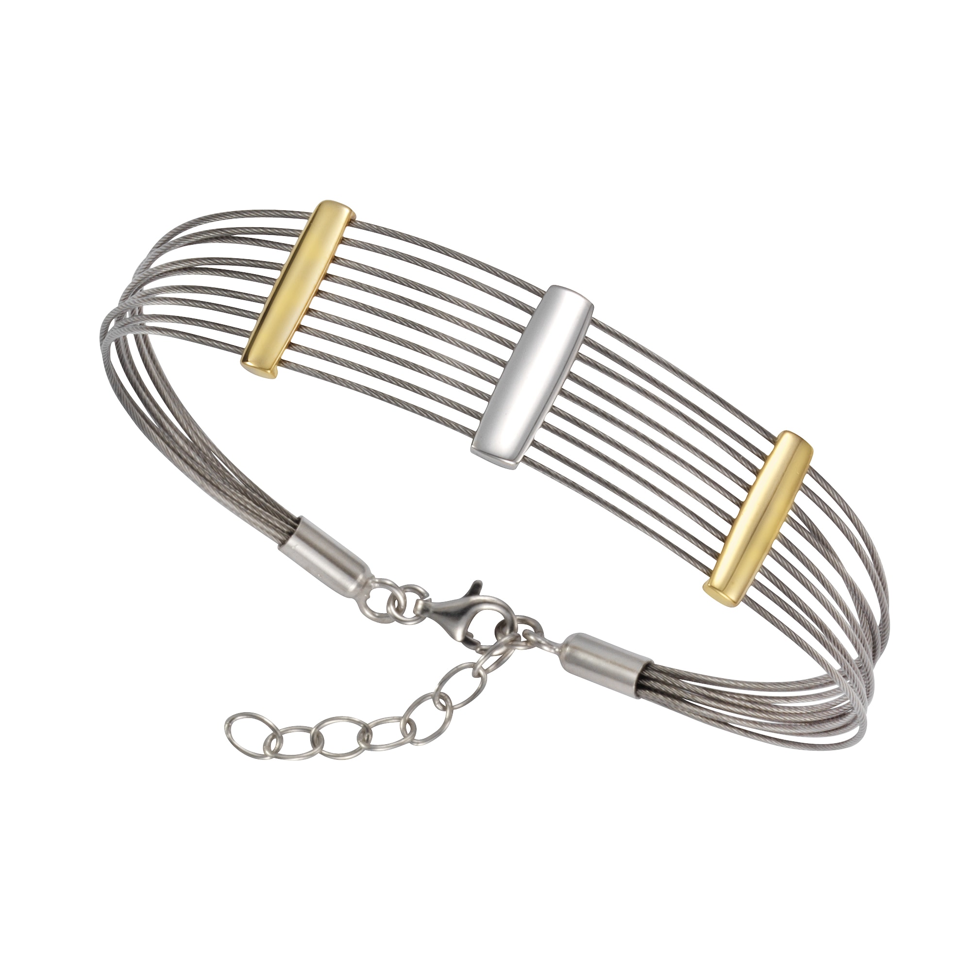 Vivance Armband »925/- Sterling Silber + Stahl bicolor« kaufen | BAUR