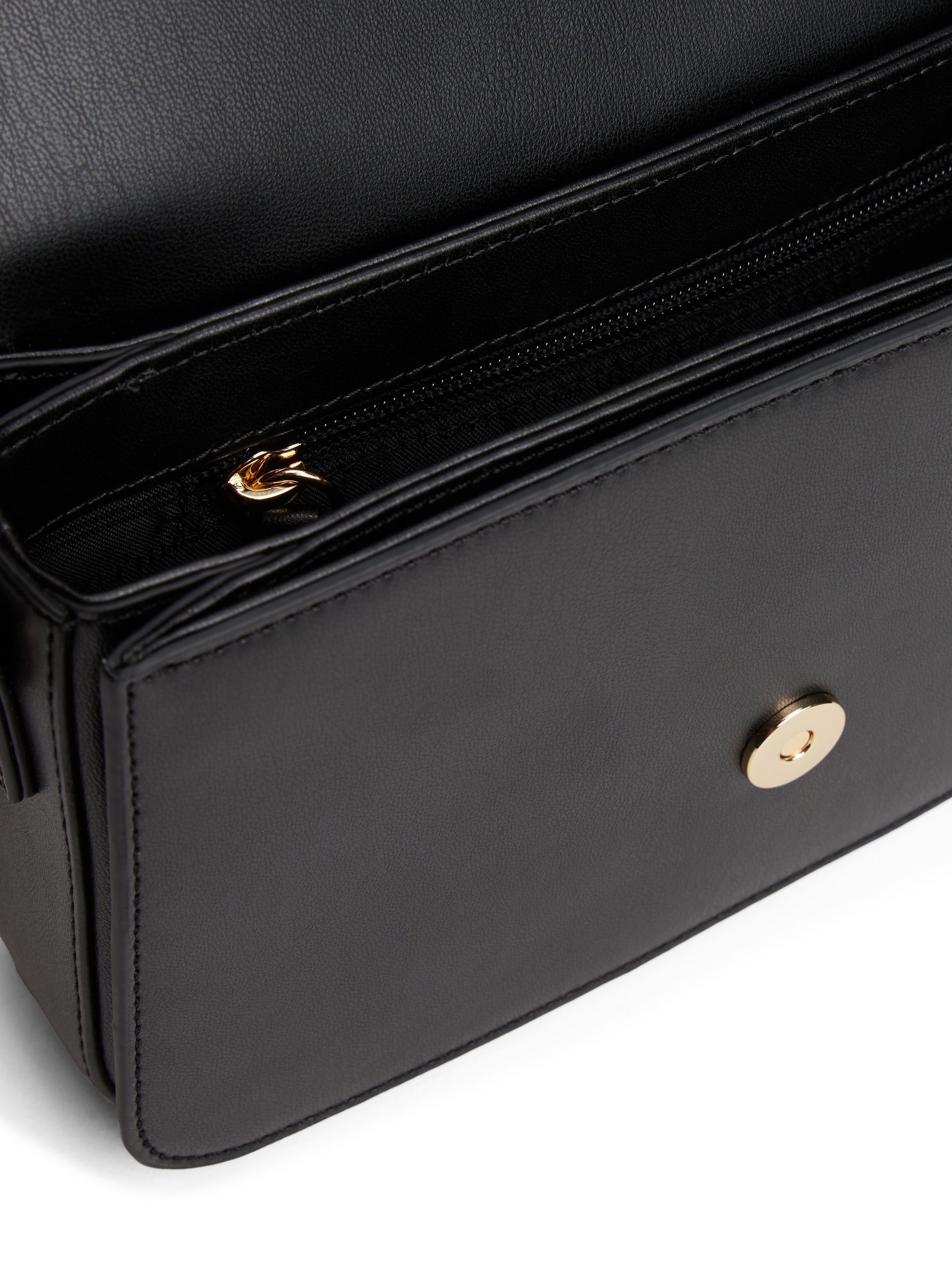 Tommy Hilfiger Umhängetasche »TH LIBRE FLAP CROSSOVER«, Damen Schultertasche, Minibag mit goldfarbenem TH-Schmuckelement