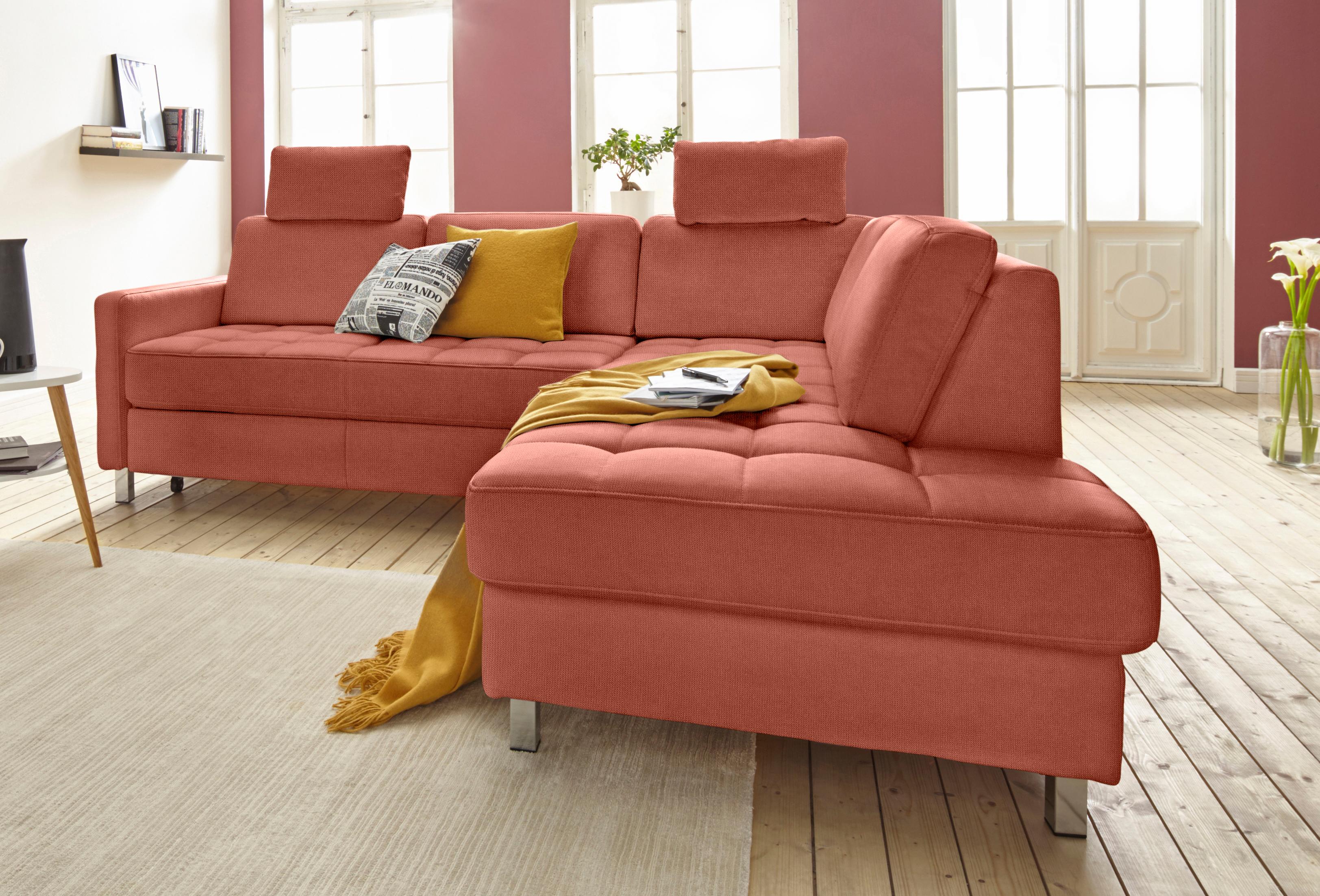 sit&more Ecksofa "Pablo L-Form" wahlweise mit Schlaffunktion und Bettkasten