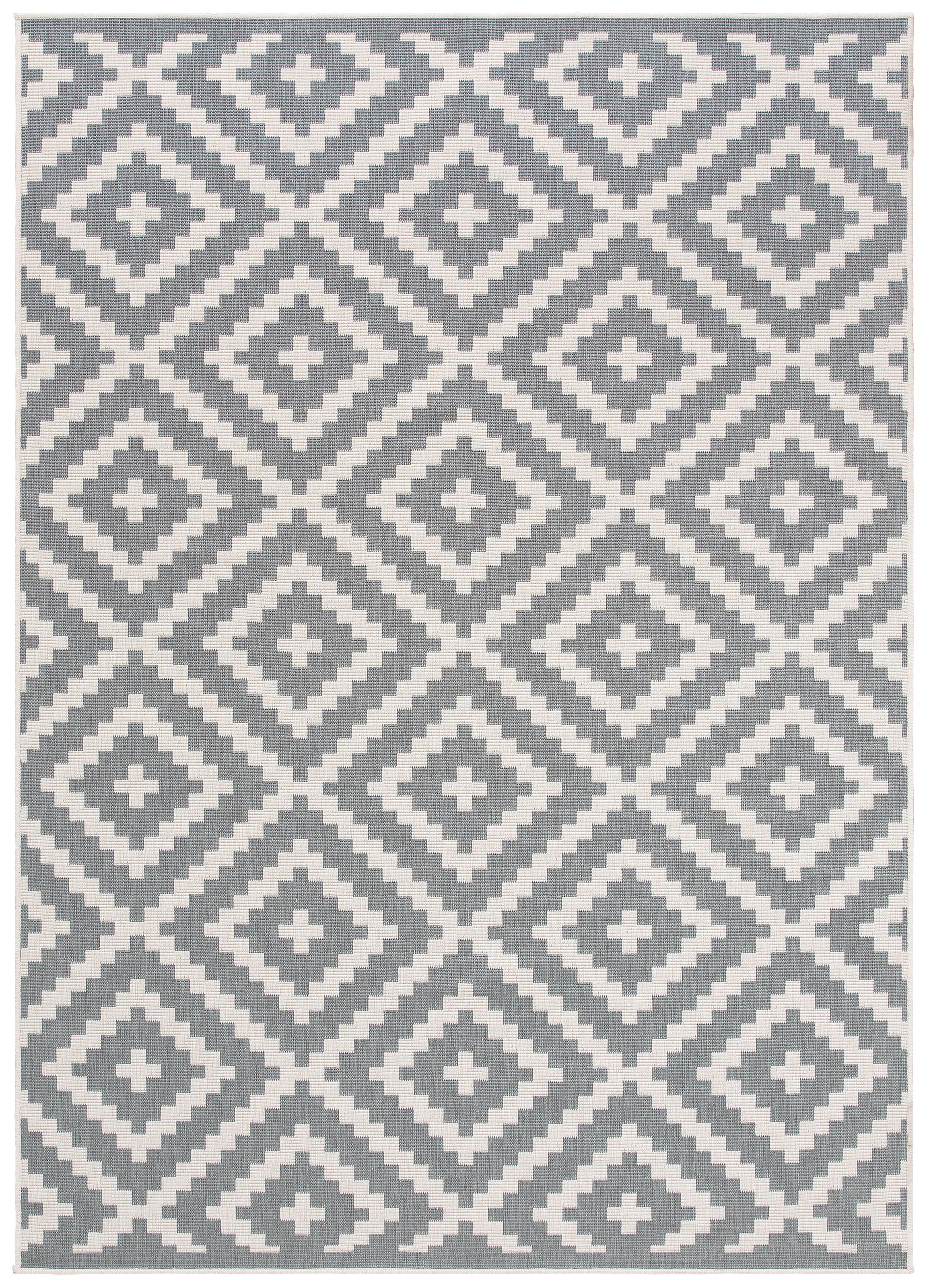 my home Teppich »Ronda Wendeteppich«, rechteckig, 5 mm Höhe, Sisal-Optik, Flachgewebe, In- und Outdoor, geometrisches Boho Design