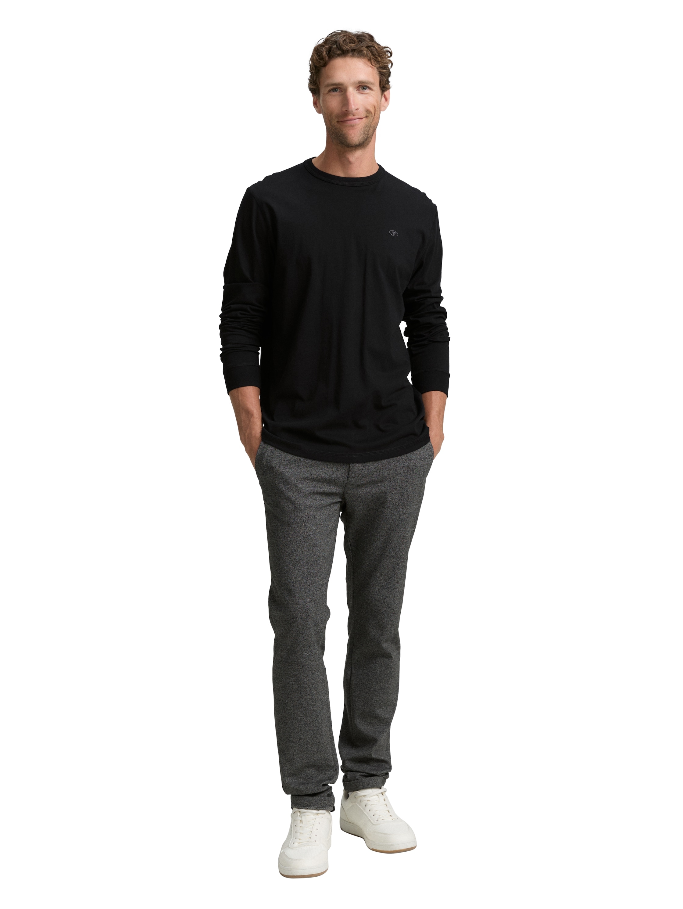 TOM TAILOR Langarmshirt, mit Logo Stickerei
