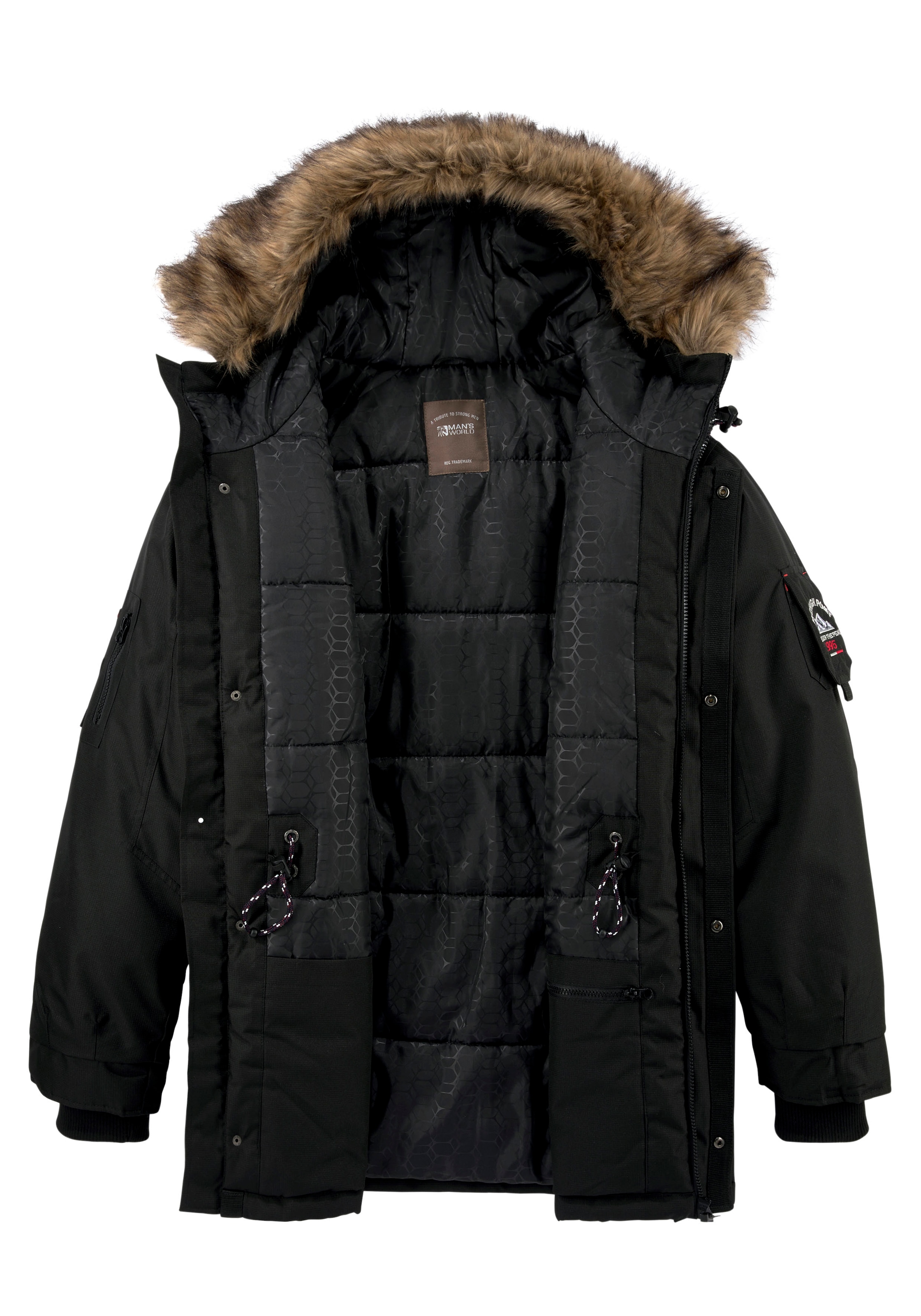 Man's World Parka, mit Kapuze, mit abnehmbaren Besatz