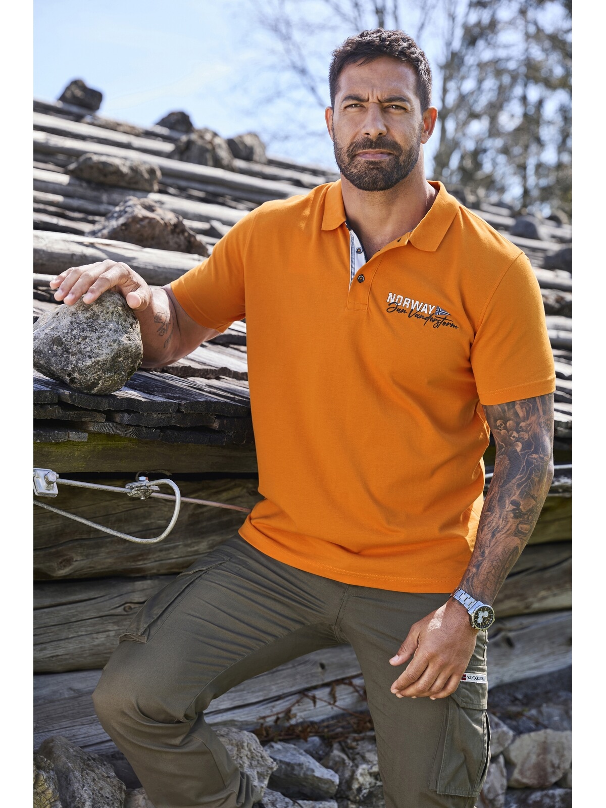 Jan Vanderstorm Poloshirt »Poloshirt JAKOV«, (1 tlg.)