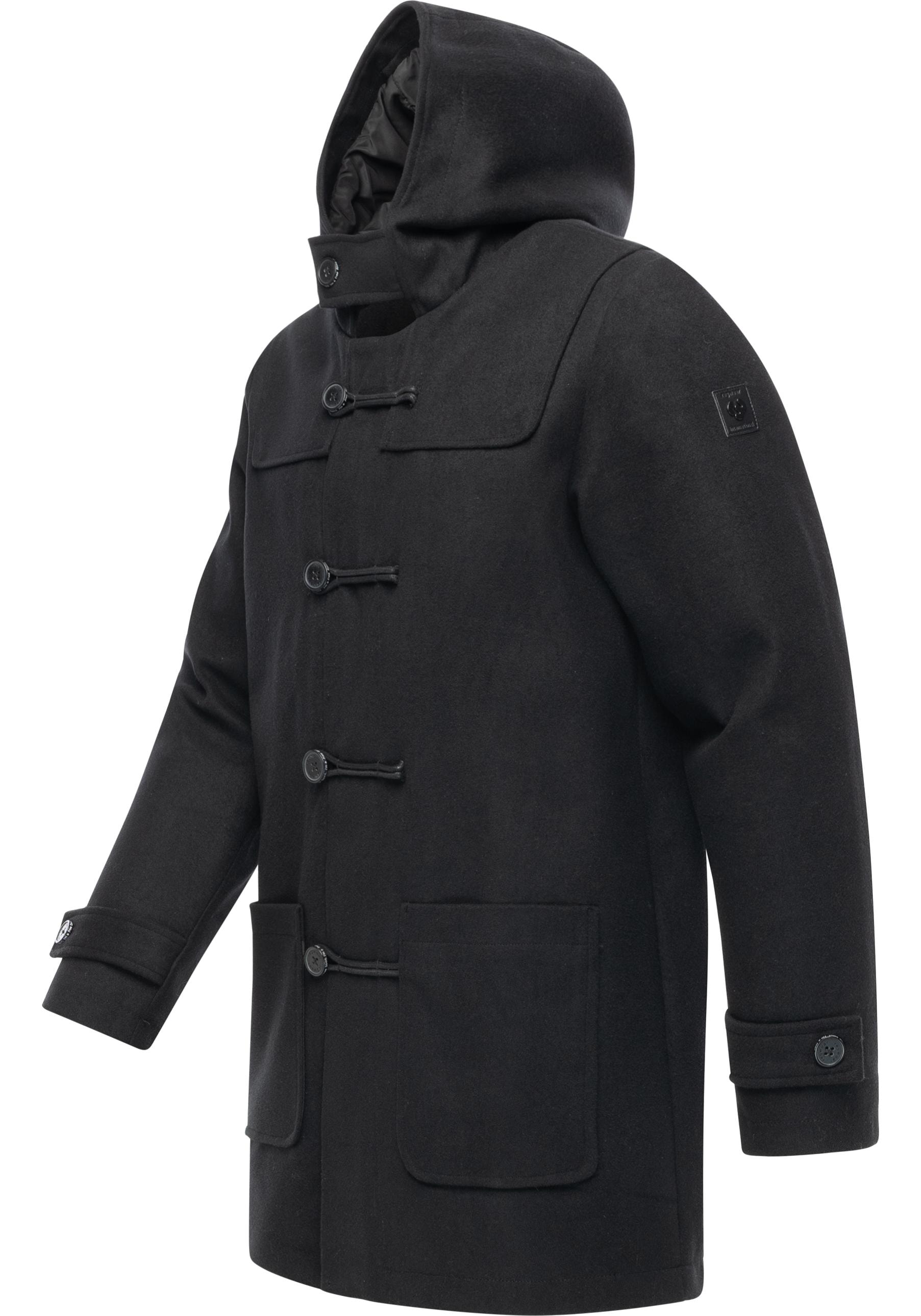 Ragwear Dufflecoat »Duffie YOUMODO«, Funktionaler Herren Mantel in Wolloptik
