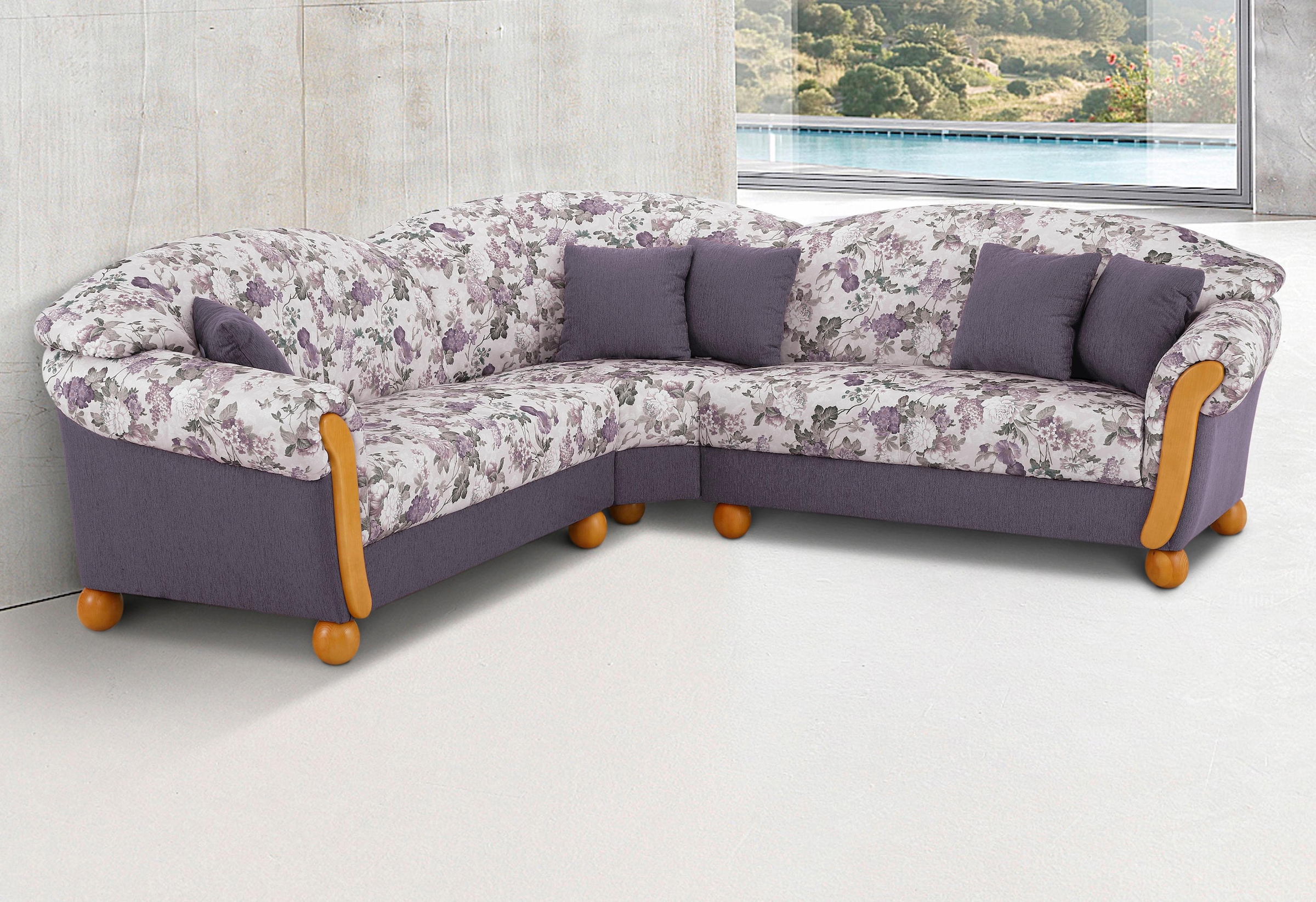 Home affaire Ecksofa "Milano, bequem mit Federkern, B/T/H 233/233/83cm, Lan günstig online kaufen