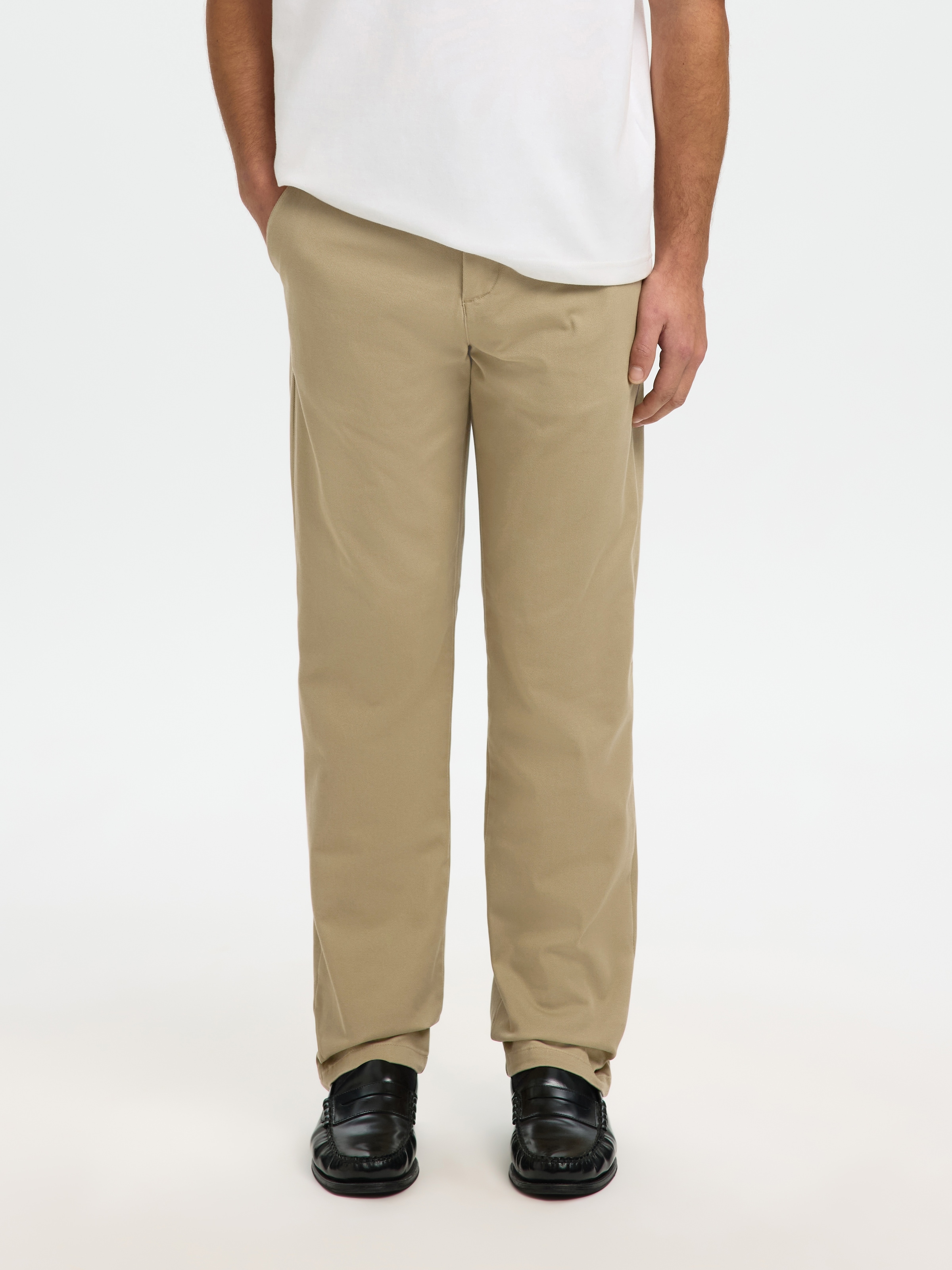 SELECTED "SLM196-STRAIGHT MILES TWILL PANT NOOS" Baumwollmischung, straight fit
