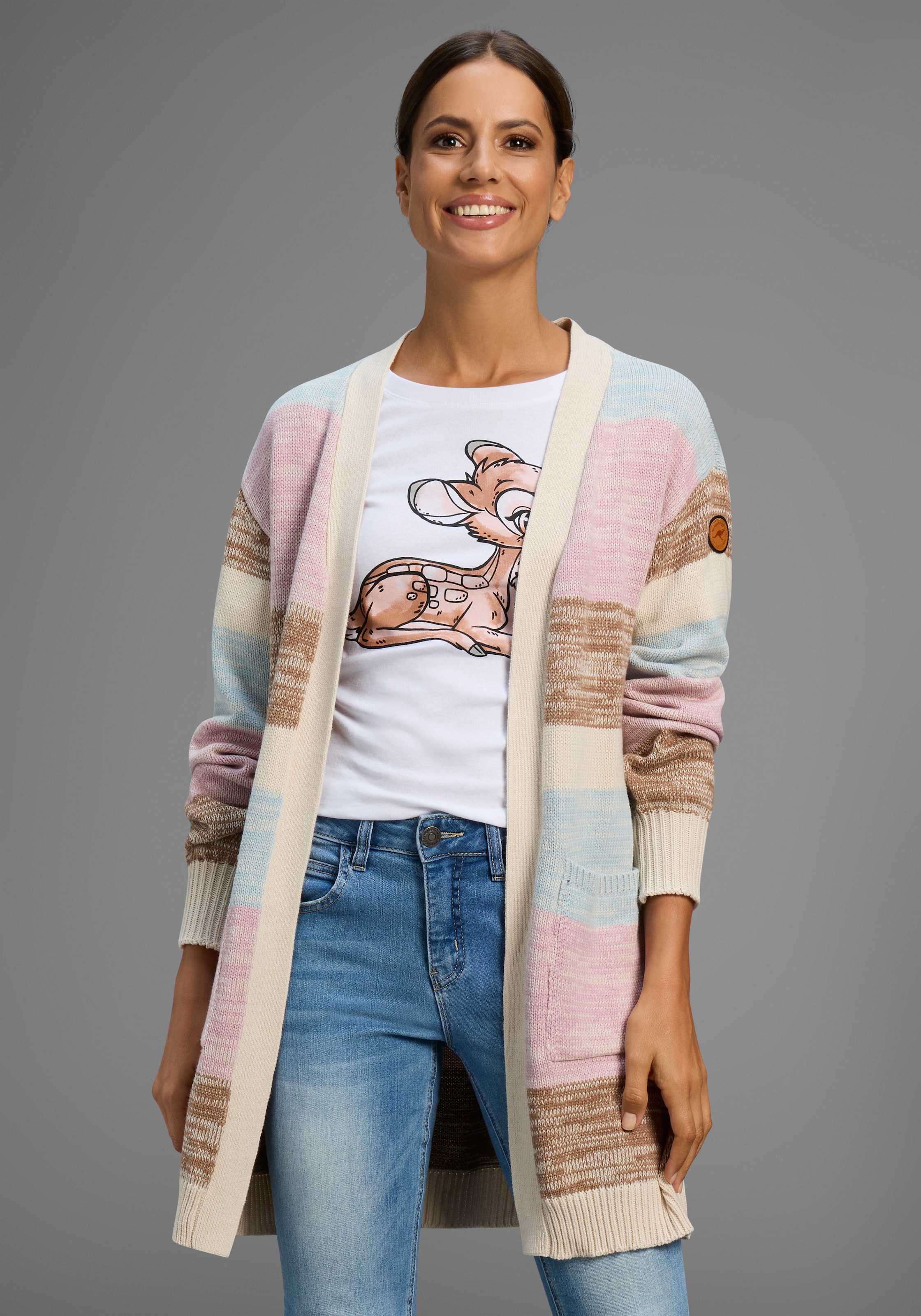 KangaROOS Strickjacke, in offener Long-Form günstig online kaufen