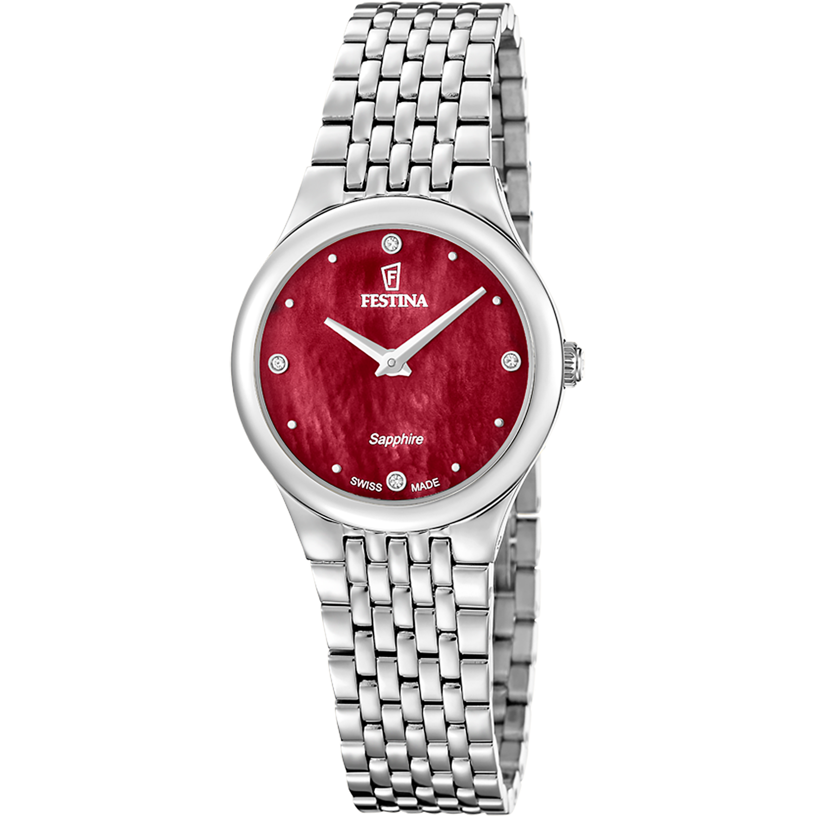 Festina Quarzuhr »Grace« Armbanduhr, Damenuhr, Swiss Made, Edelstahlarmband, analog