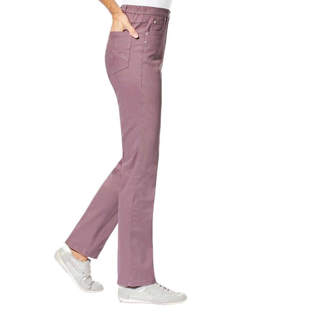 Damenmode Jeans Casual Looks Stretch-Jeans, (1 tlg.) mauve