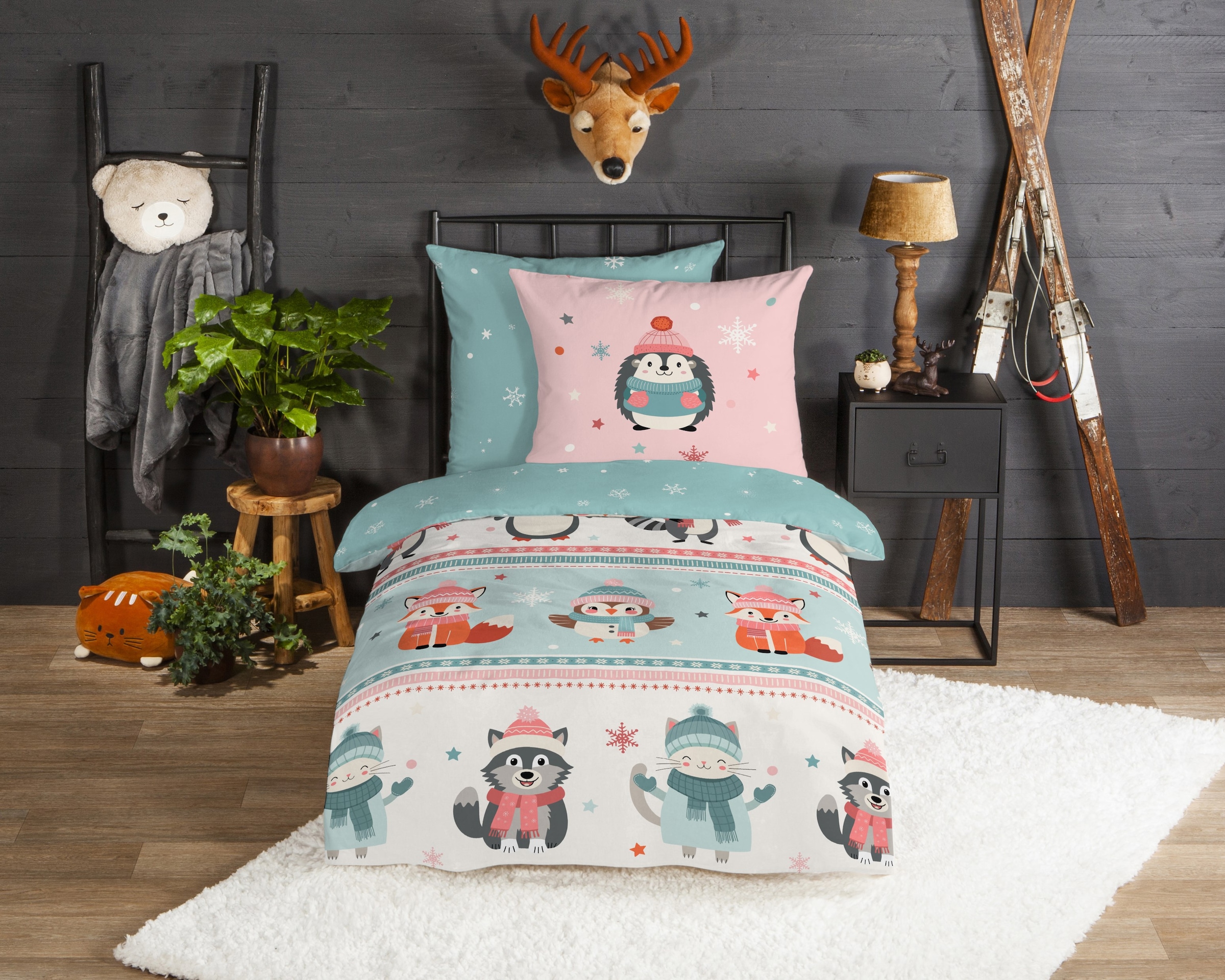 good morning Kinderbettwäsche "Turr" 2 Stk. tlg. Flanell Biber, 135x200, Wa günstig online kaufen