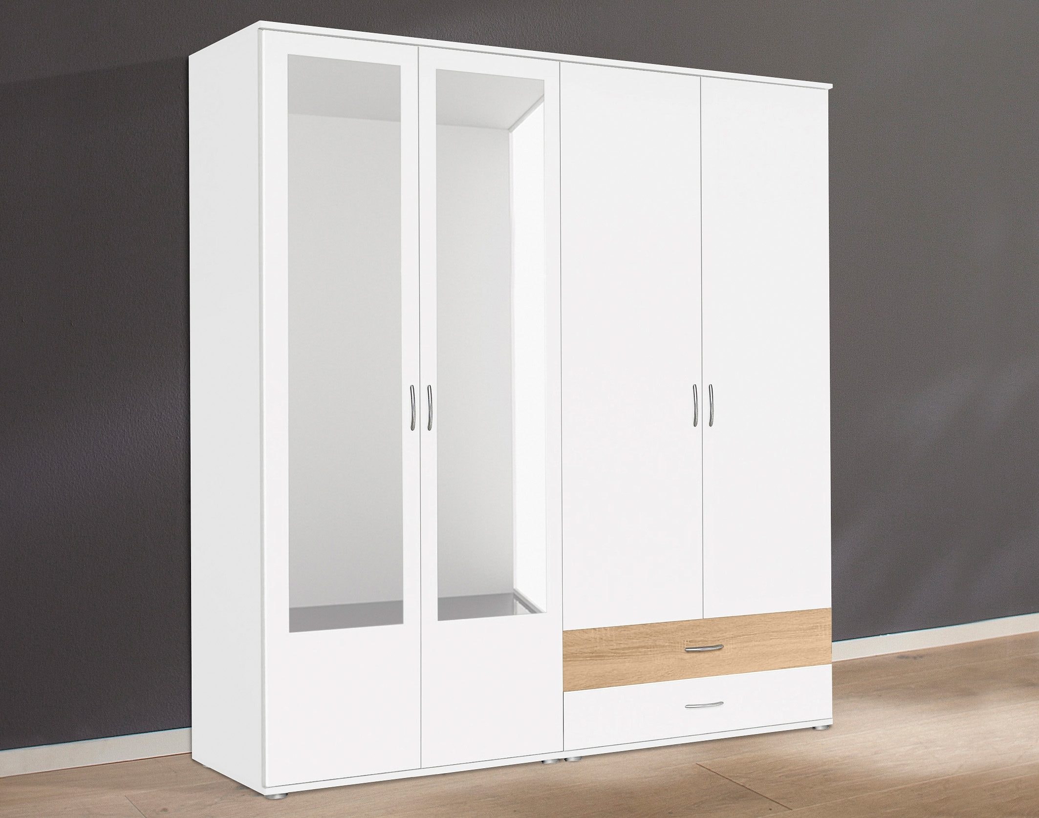 rauch Kleiderschrank "Noosa", mit Spiegel und Schubkästen