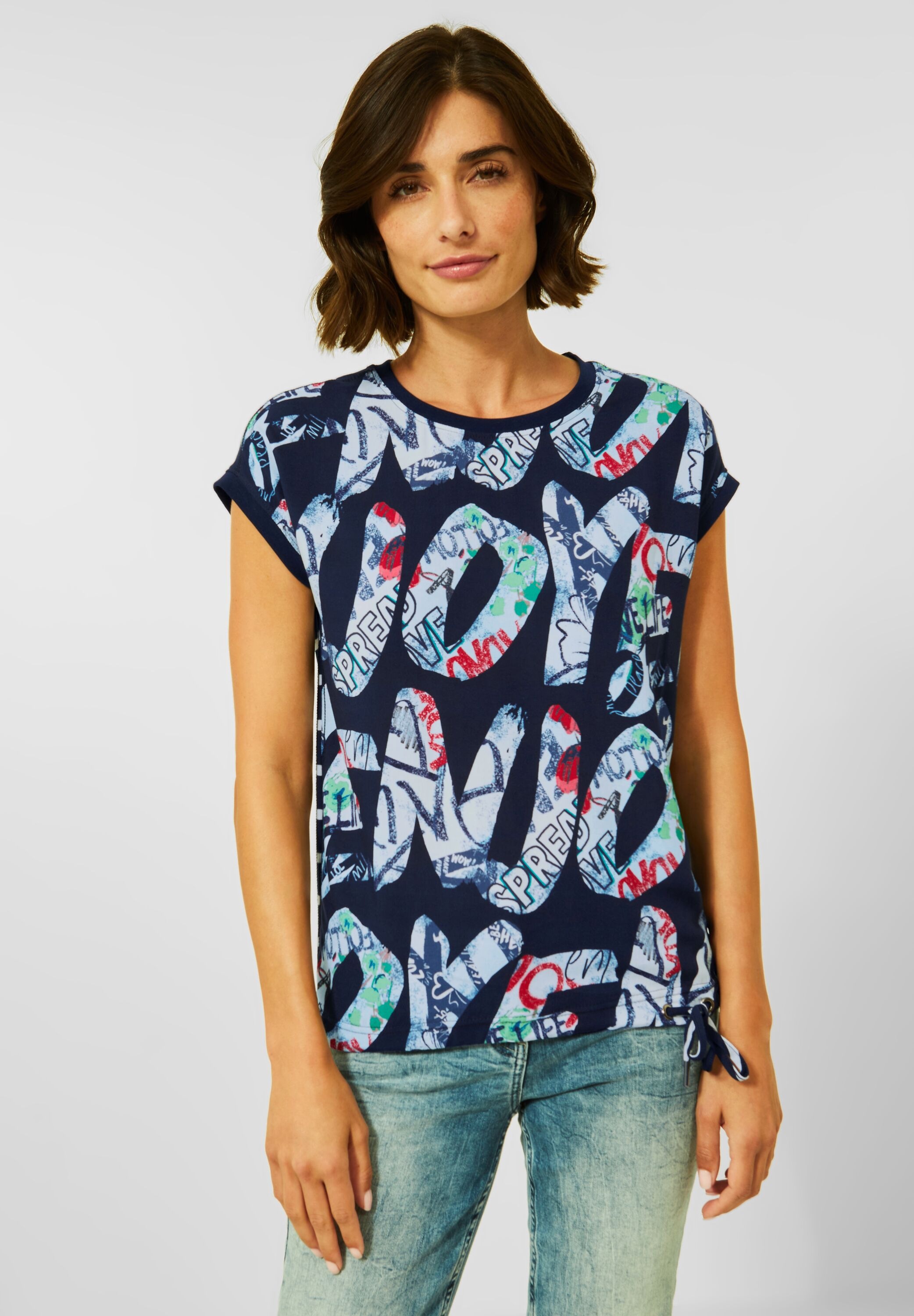 Cecil T-Shirt, mit Tunnelzug am Saum bestellen | BAUR | T-Shirts