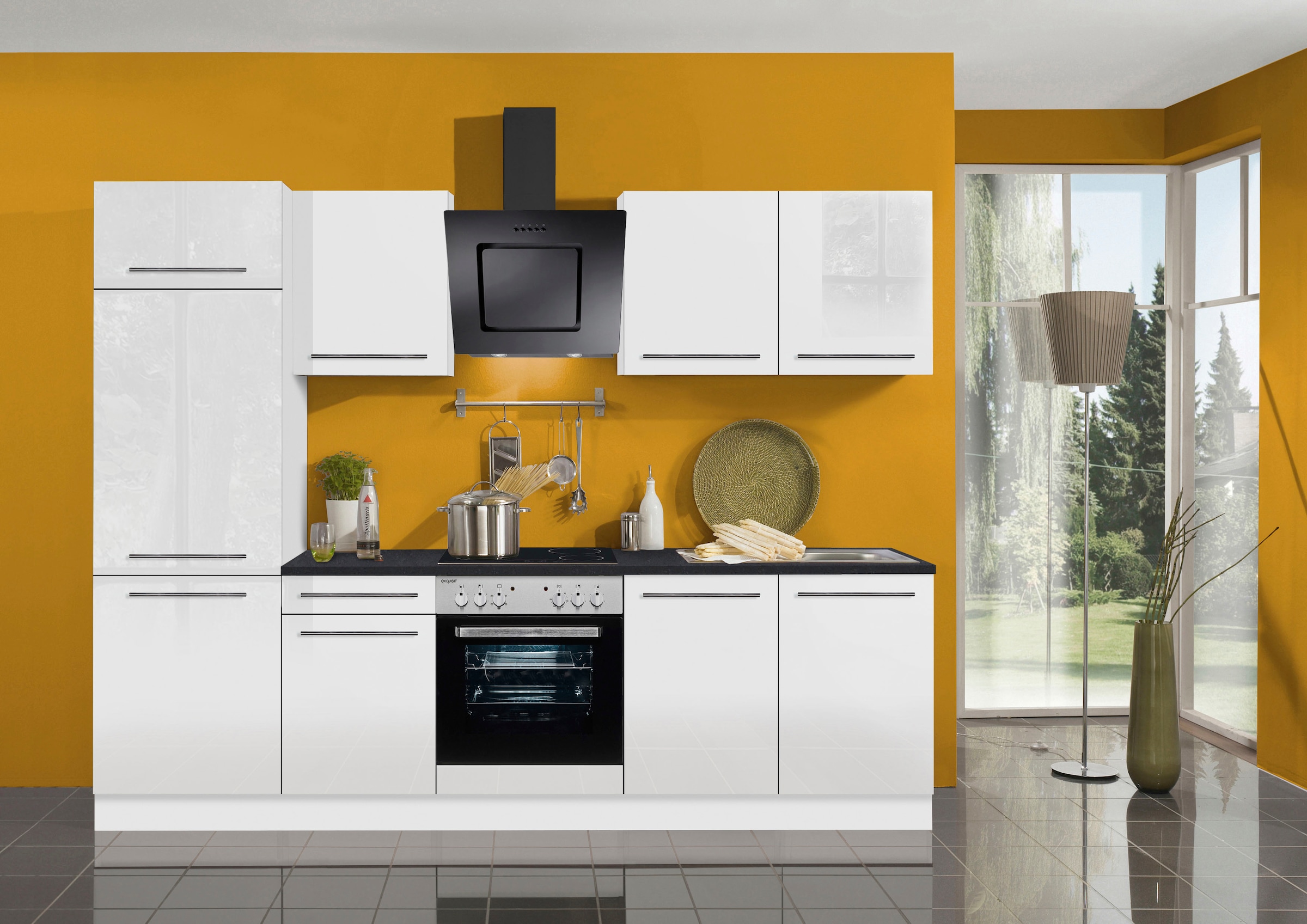 OPTIFIT Küchenzeile »Bern«, mit E-Geräten, | höhenverstellbare Breite cm, 270 Türen Füße, gedämpfte bestellen BAUR