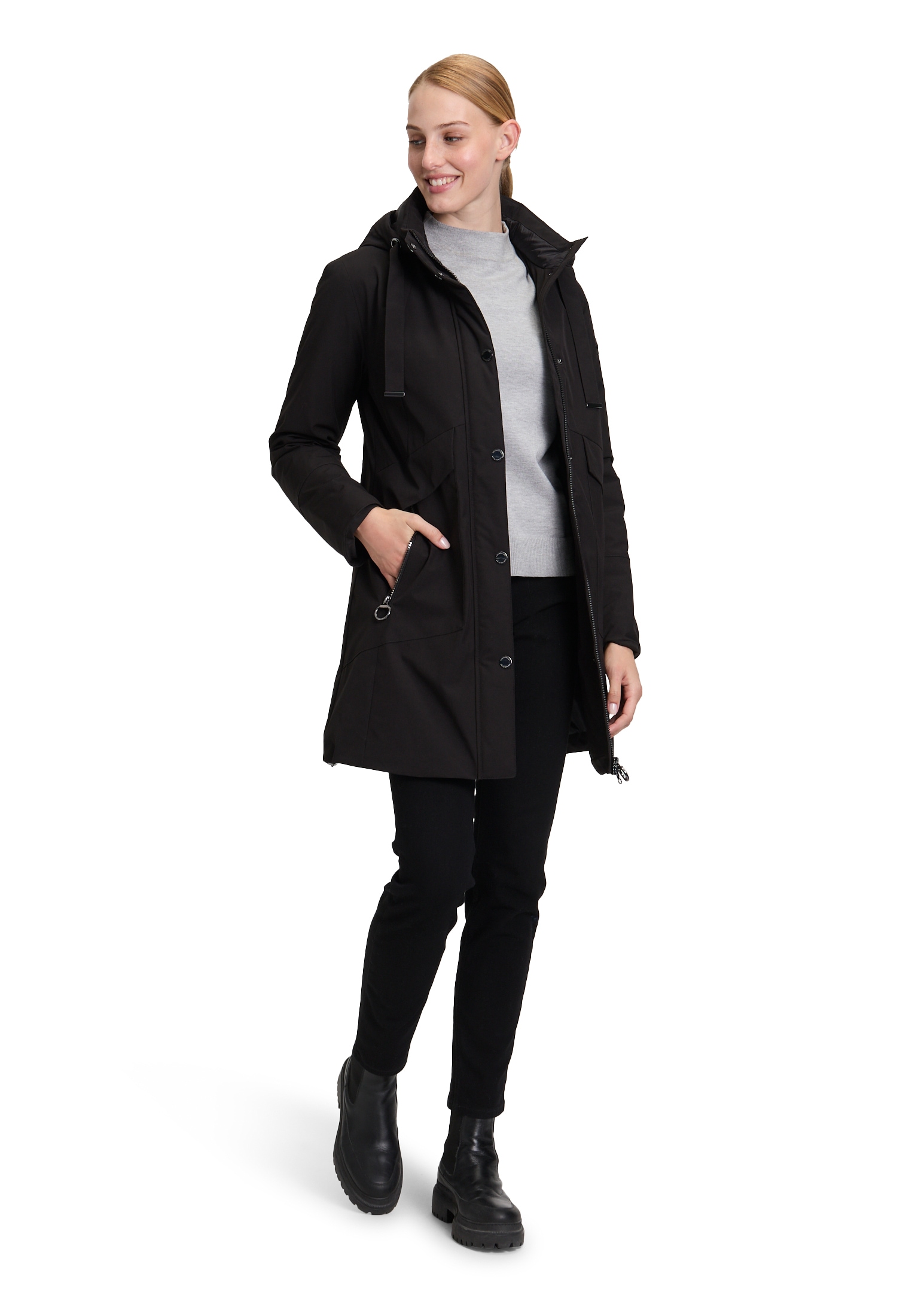 Betty Barclay Outdoorjacke »Betty Barclay Damen Outdoorjacke mit abnehmbarer Kapuze«, mit Kapuze