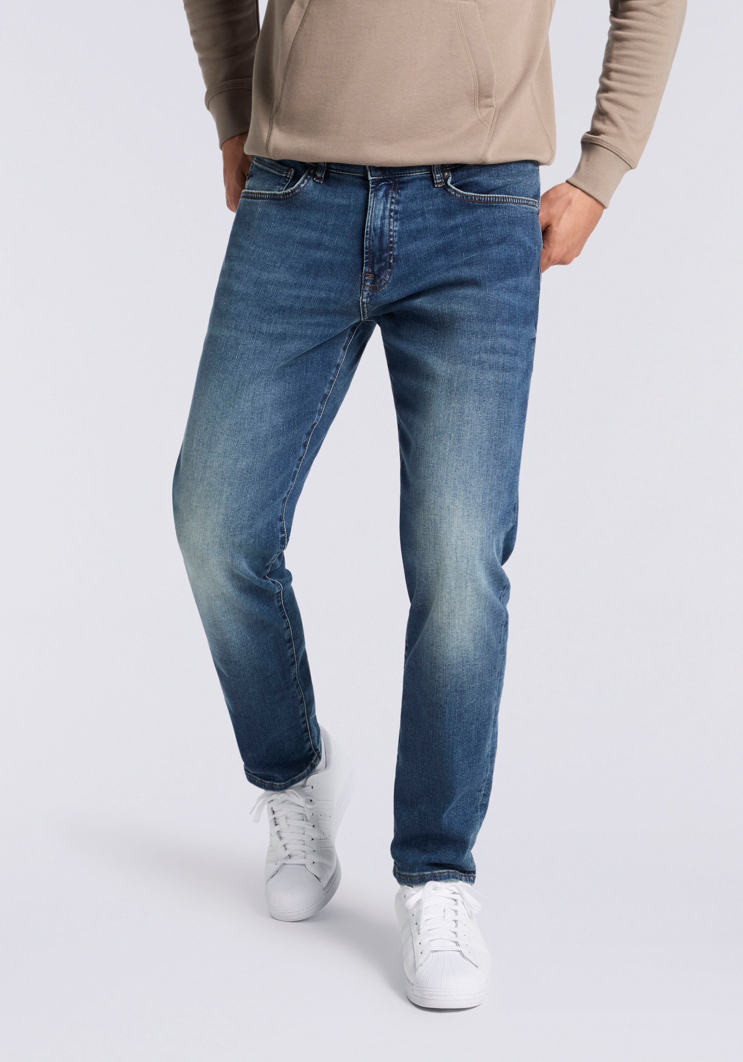 BOSS ORANGE Straight-Jeans "Re Maine Stretch Denim" Regular Gerades Bein Mittlere Leibhöhe