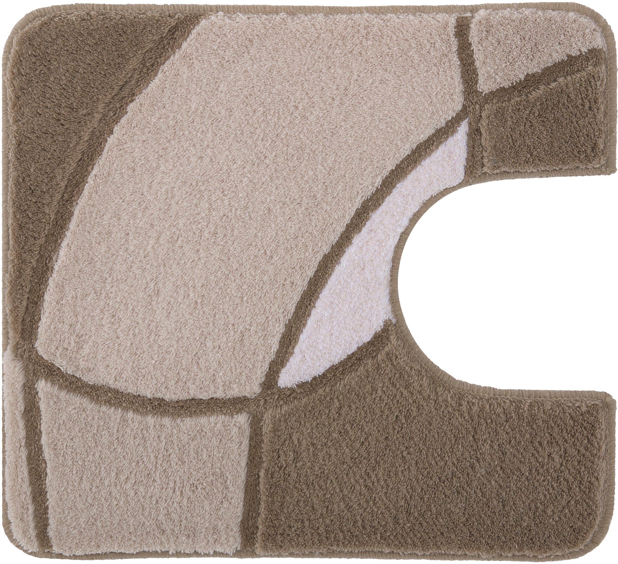 Kleine Wolke Badematte »Kent« Höhe 20 mm rutschhemmend beschichtet fußbodenheizungsgeeignet Badteppich, modernes Design, Hoch-Tief Effekt, waschbar