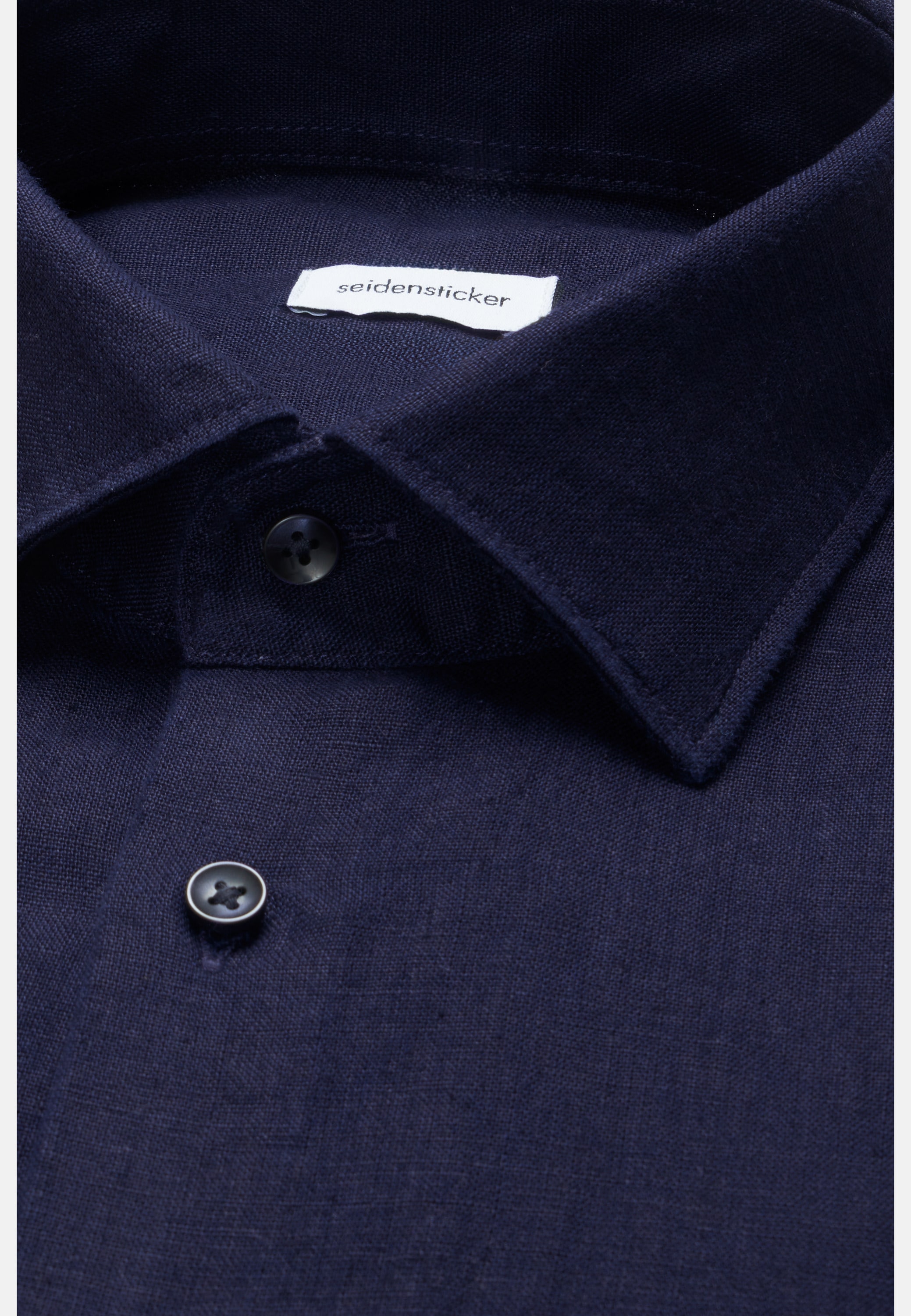 seidensticker Leinenhemd »Schwarze Rose« Slim 1/1 Kentkragen Uni