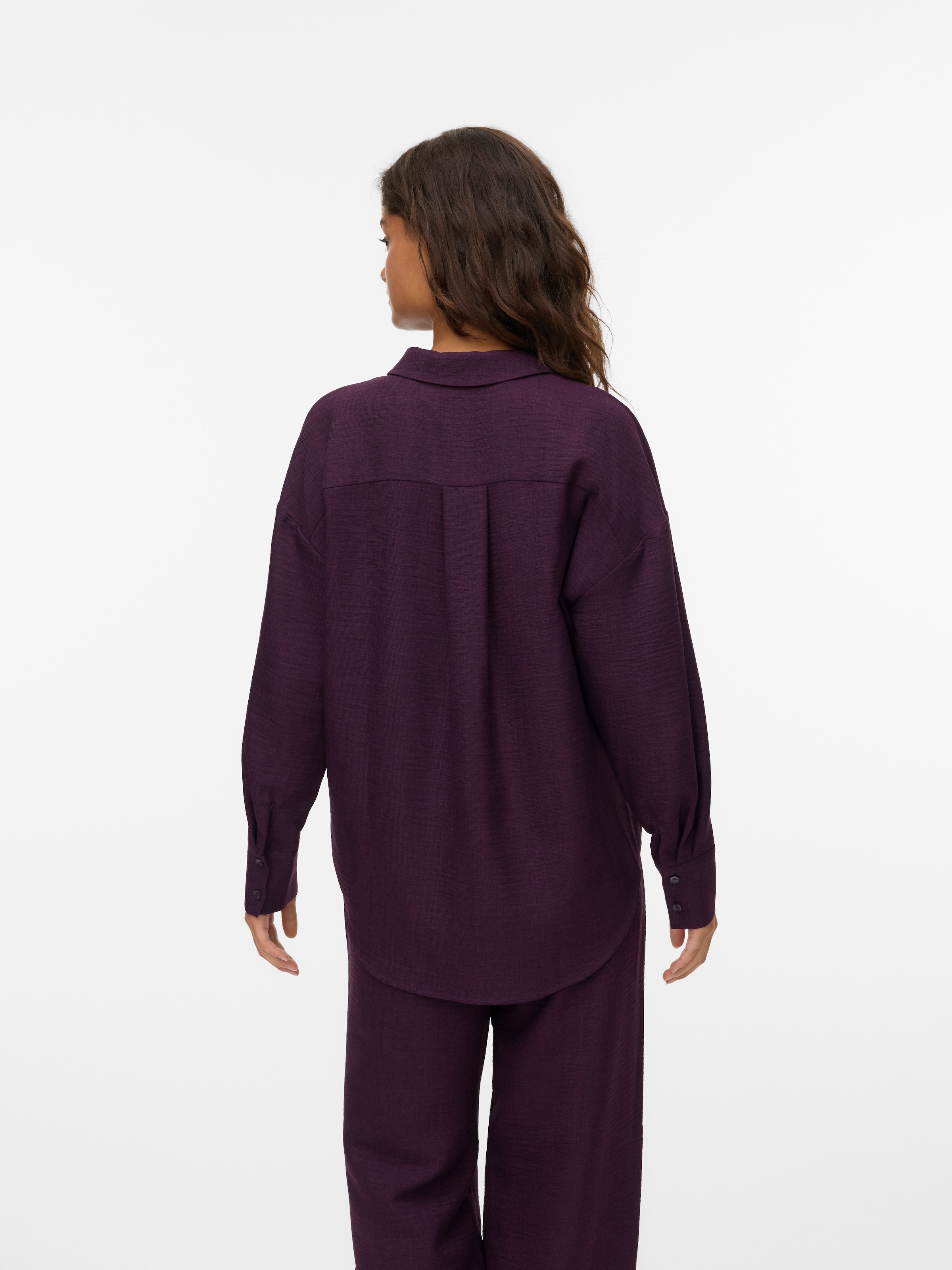 Vero Moda Langarmbluse "VMMELANEY QUEENY LS SHIRT WVN NOOS" Kunstfaser, loo günstig online kaufen