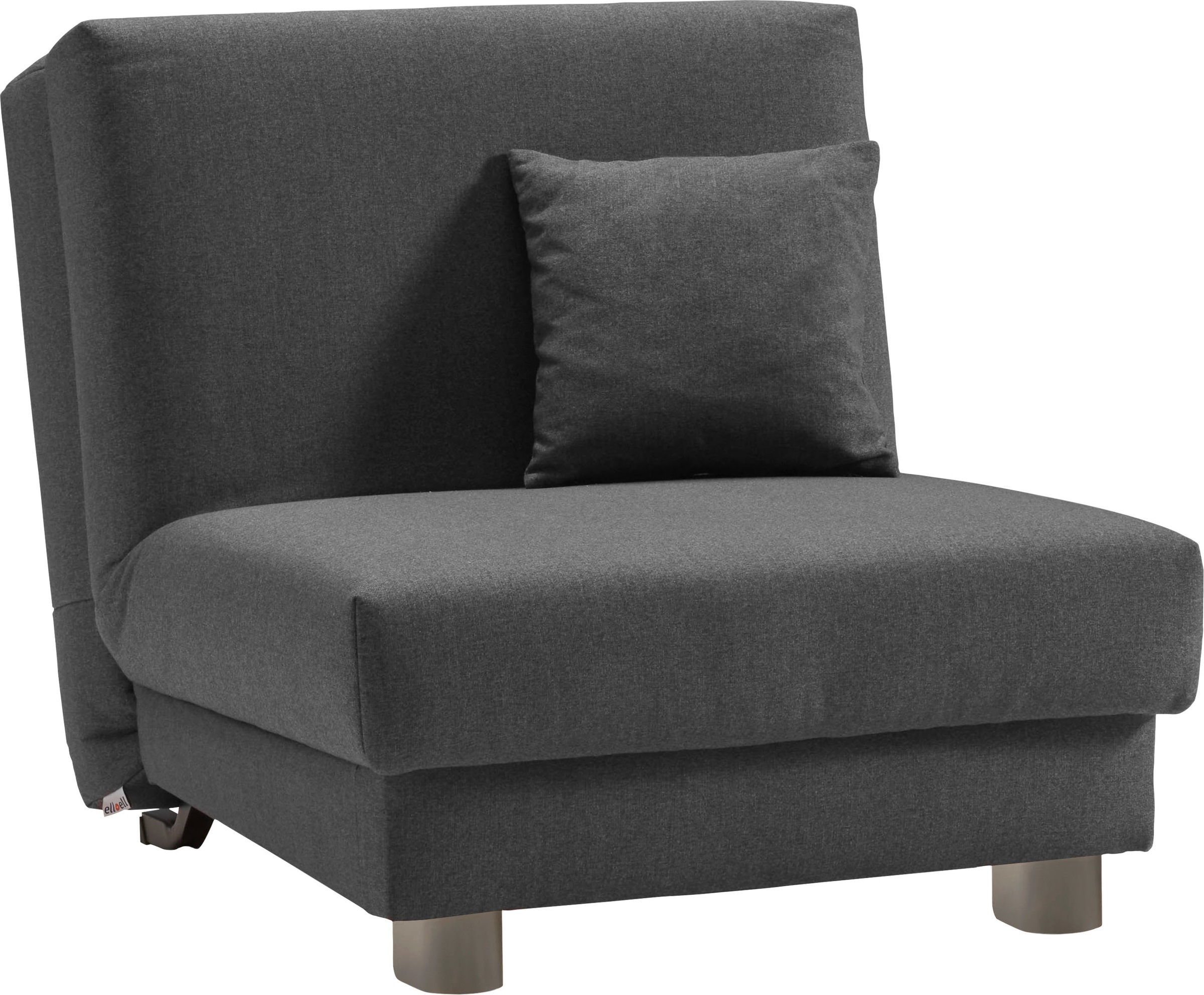 ell + ell Schlafsofa »Enny«, Liegefläche Breite 80 cm, Liegehöhe 45 cm, Füße alufarben, Rückenlehne