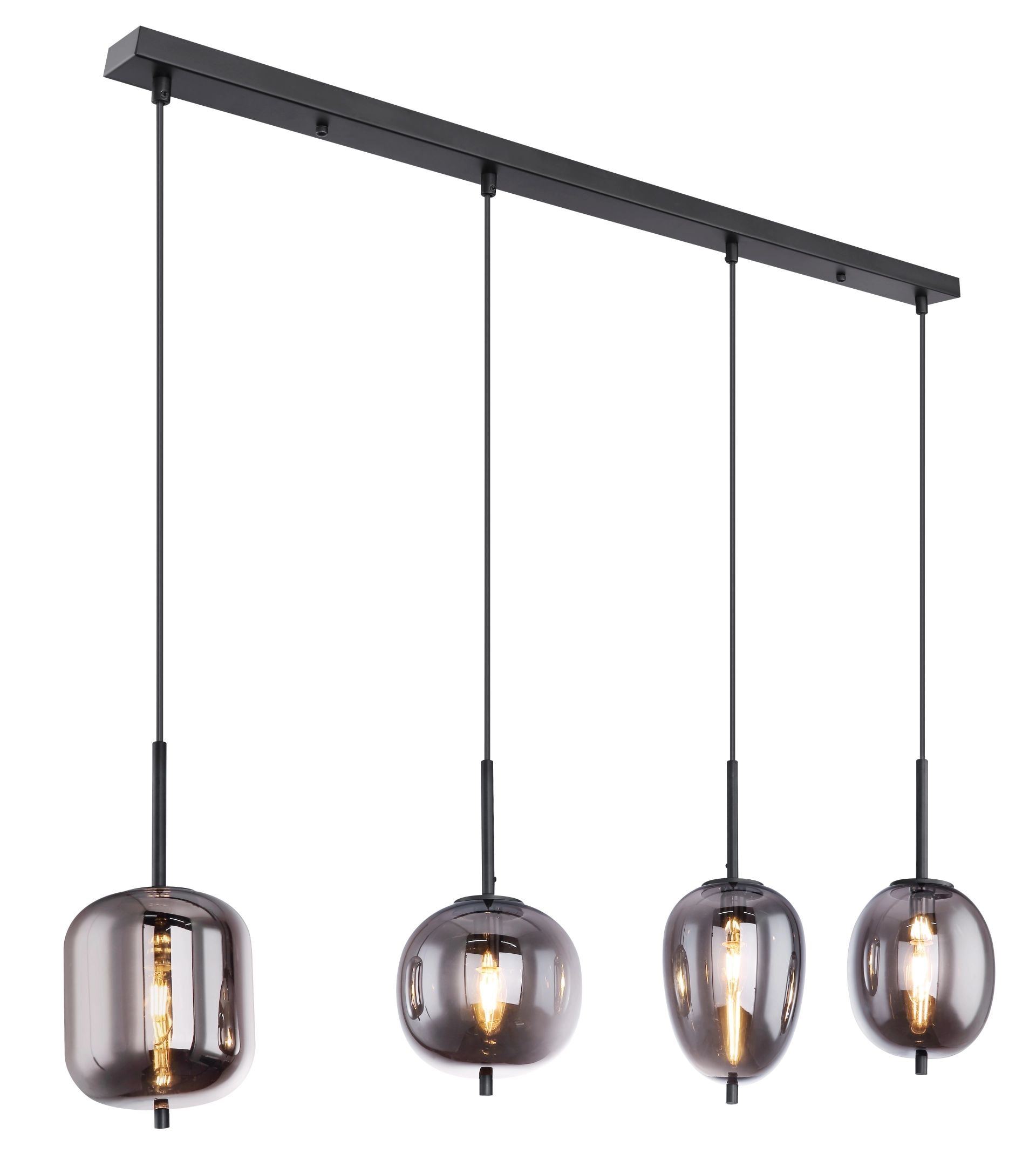 GLOBO LIGHTING Pendelleuchte »BLACKY«, Leuchtmittel E14 | ohne Leuchtmittel, Hängelampe, Hängeleuchte, verschiedene Gläser, modern, Essbereich