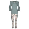 LASCANA Pyjama, (2 tlg., 1 Stück), mit gemusterter Hose