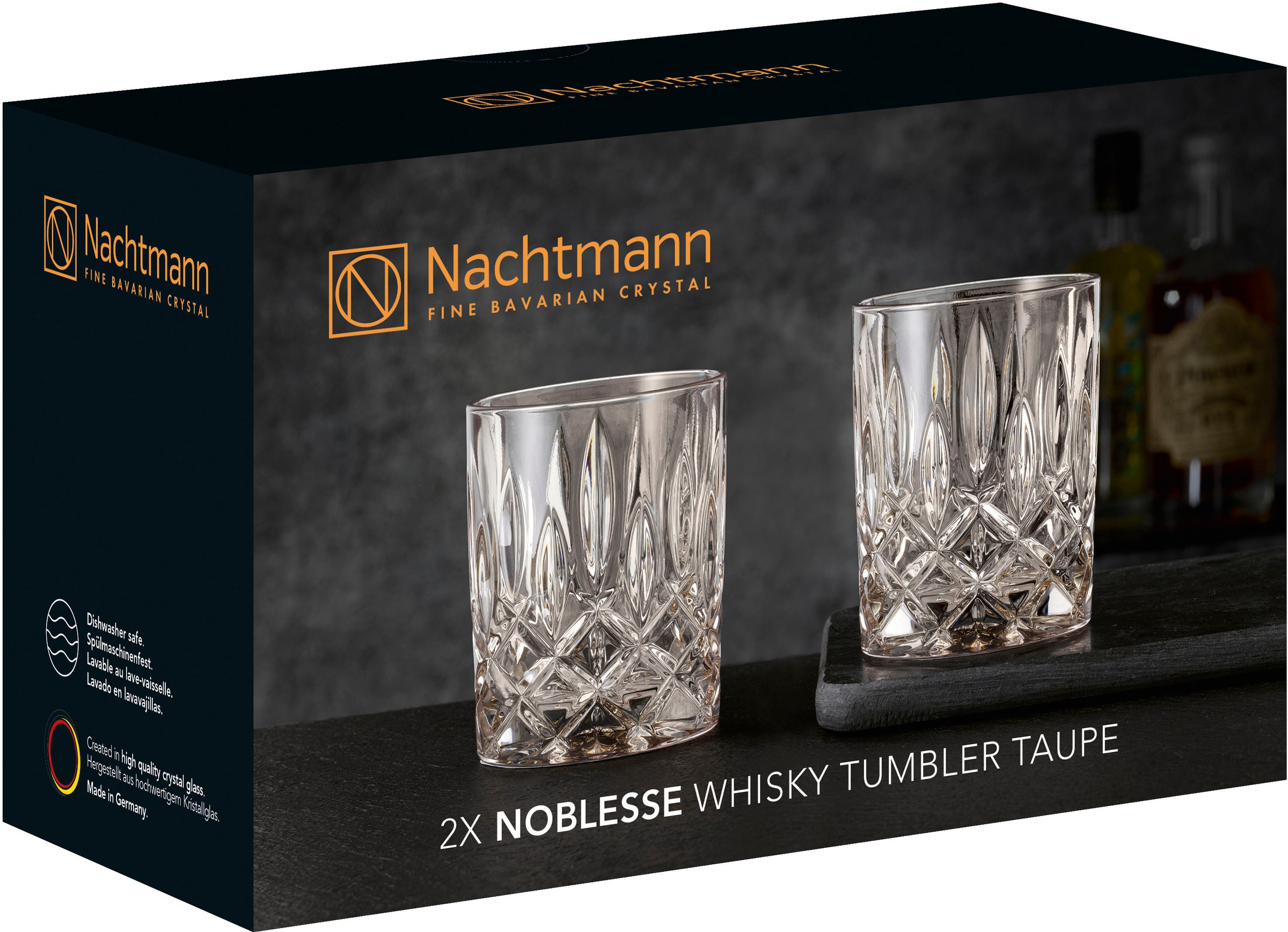 Nachtmann Whiskyglas »Noblesse«, (Set, 2 tlg.), Made in Germany, 295 ml, 2-teilig