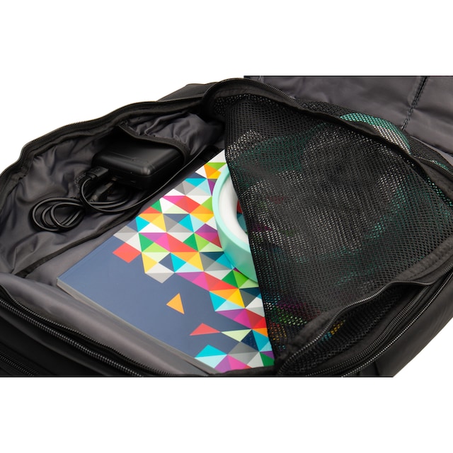 Hyrican Gaming- Laptoprucksack »Striker Game Bag CAMPER NOZ01496« App  gesteuertes RBG-LED Display, gepolstert, wasserabweisend, mit Thermofach,  Für Notebooks bis 17,3 Zoll und Tablets bis 12 Zoll, Geheimfach,  USB-Handy-Ladefunktion | BAUR