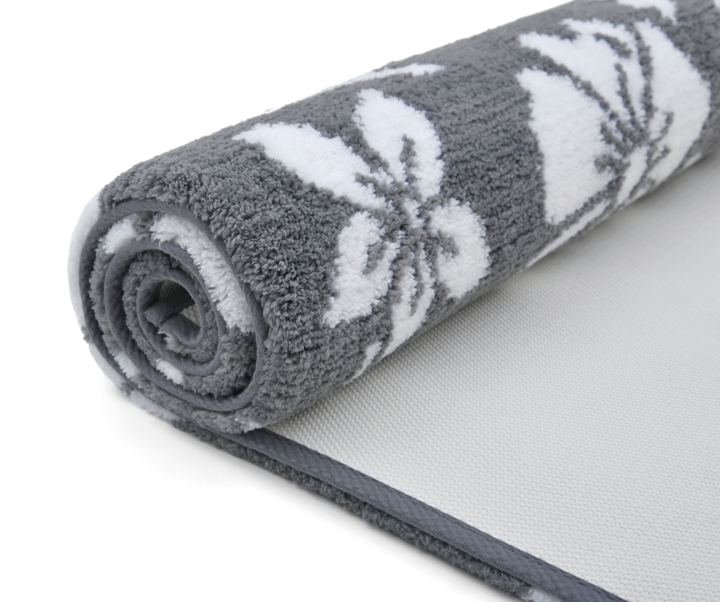 OTTO home Badematte »Daffney, Badvorleger, Badezimmer Teppich, Duschvorleger« Höhe 18 mm rutschhemmend beschichtet schnell trocknend Badteppich, Floral, Blumen Design