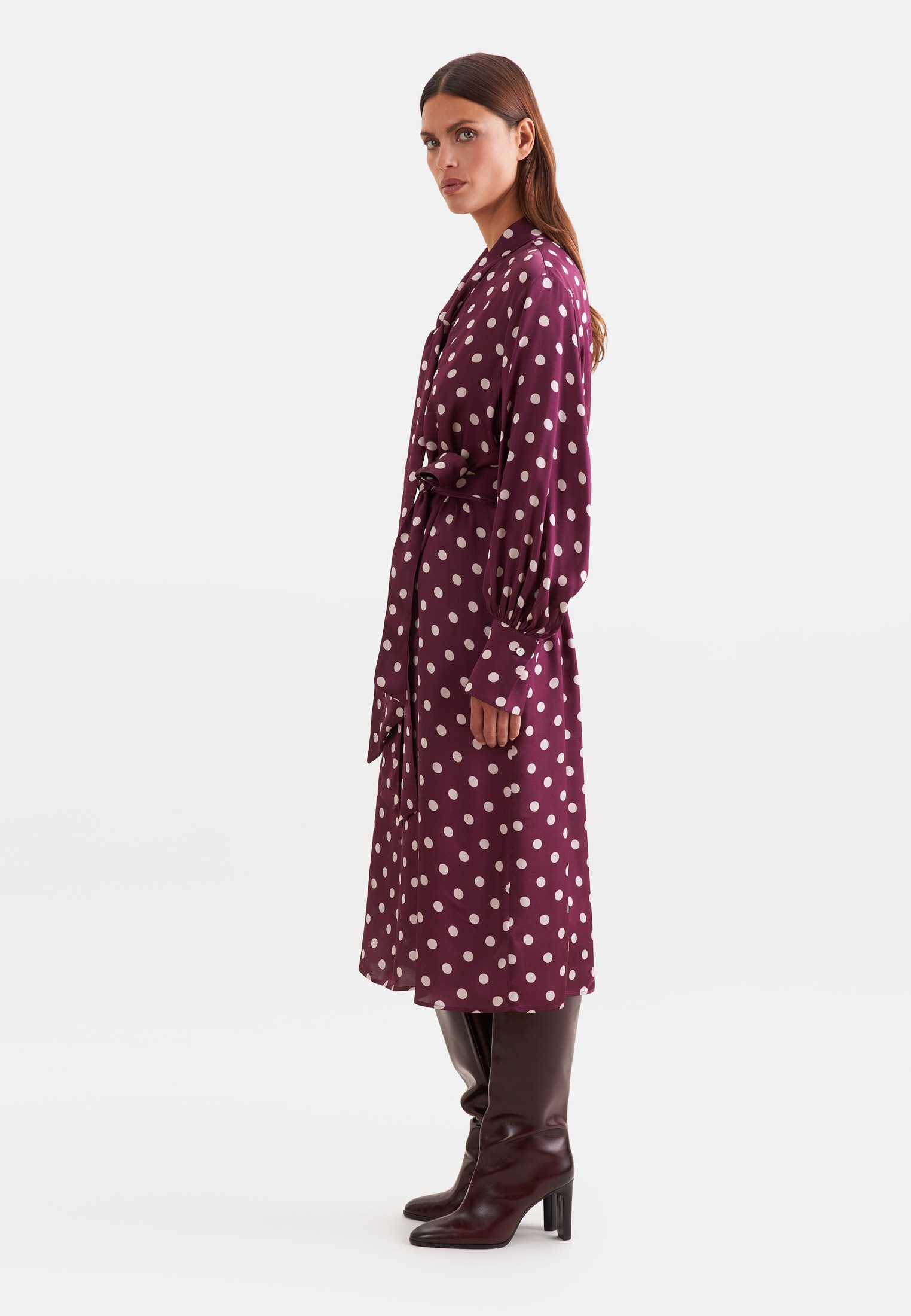 seidensticker Blusenkleid 1/1 Binderkragen Druck