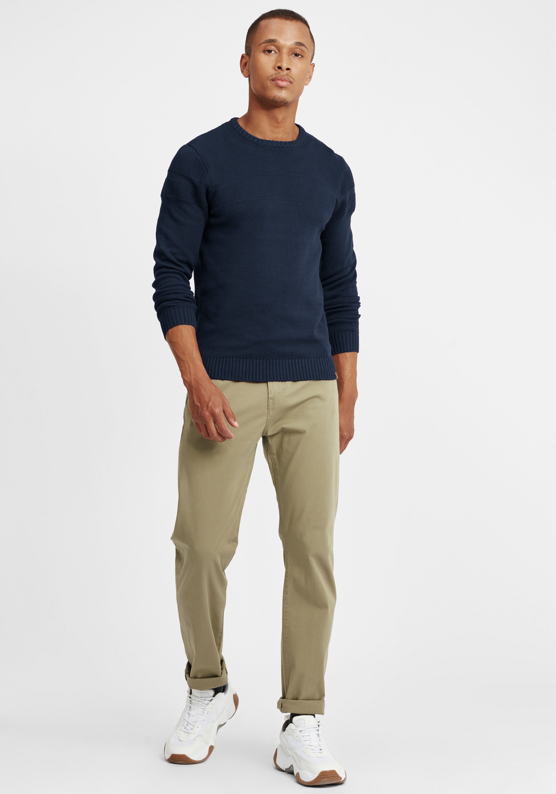 BLEND BHGastomo Men's Knit Sweater Navy Blue XXL 2