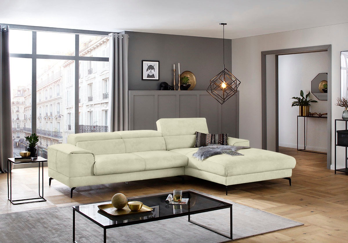 W.SCHILLIG Ecksofa "piedroo, Designsofa mit tollem Sitzkomfort, L-Form", Ko günstig online kaufen