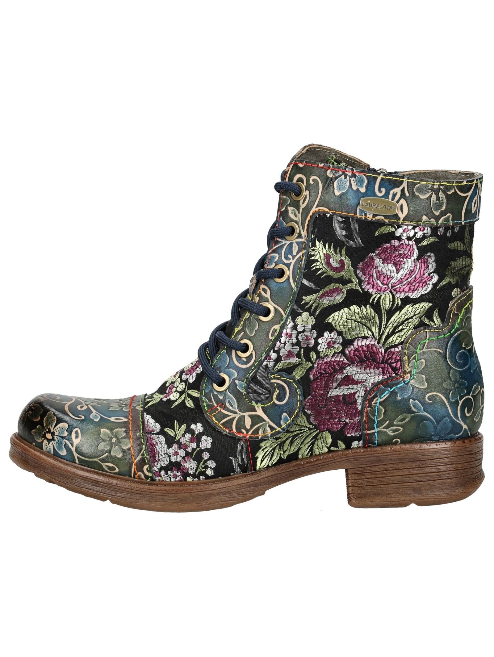 LAURA VITA Schnürstiefelette "LAURA VITA Stiefelette Leder/Textil" günstig online kaufen