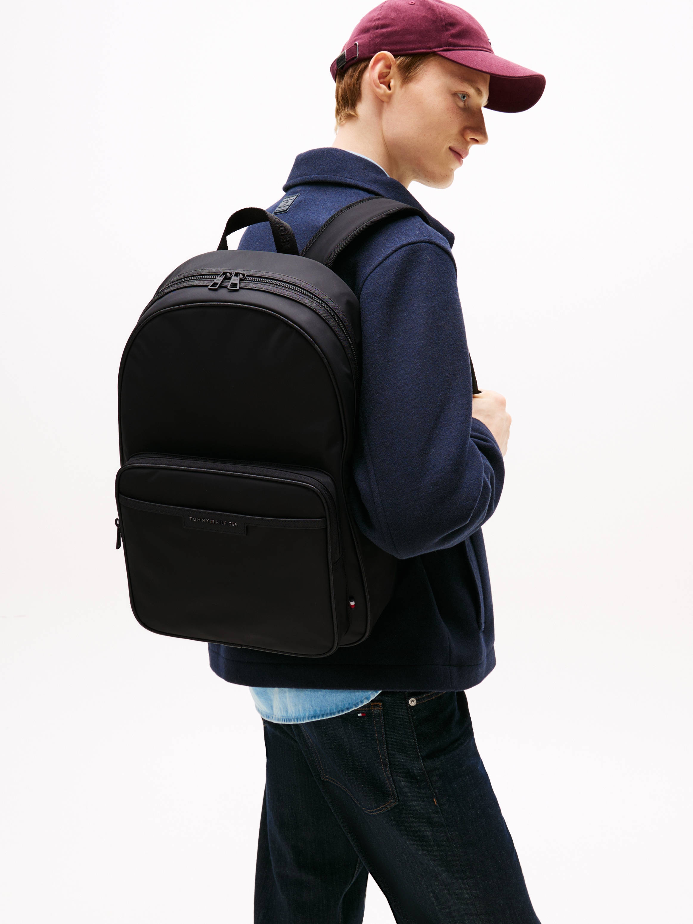 Tommy Hilfiger Rucksack »TH REPREVE BACKPACK«, Freizeitrucksack, Businessrucksack mit Logo-Aufnäher