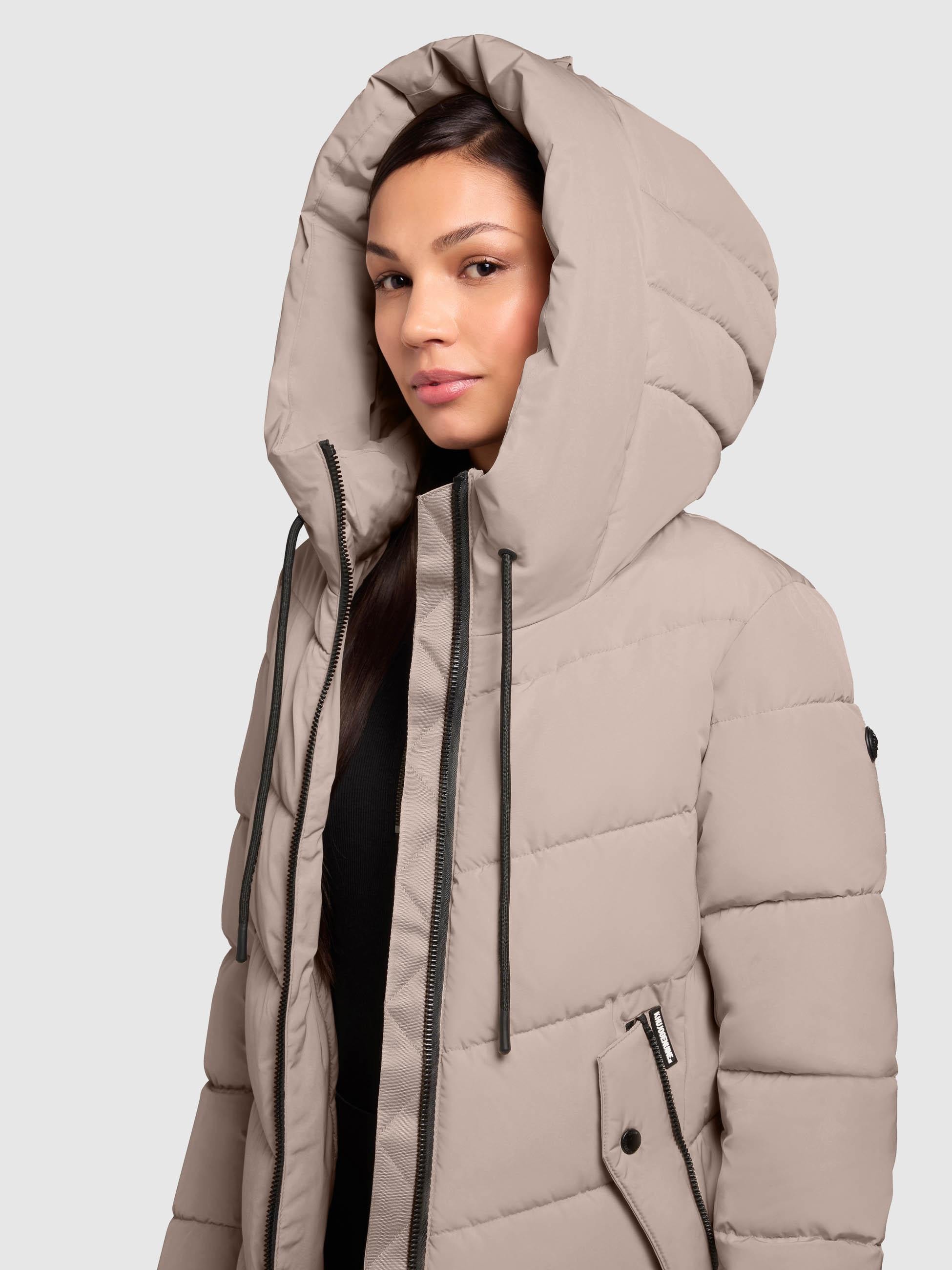 khujo Steppmantel »Mikia2-YM«, Warmer Damen Wintermantel mit hohem Kragen und Kapuze