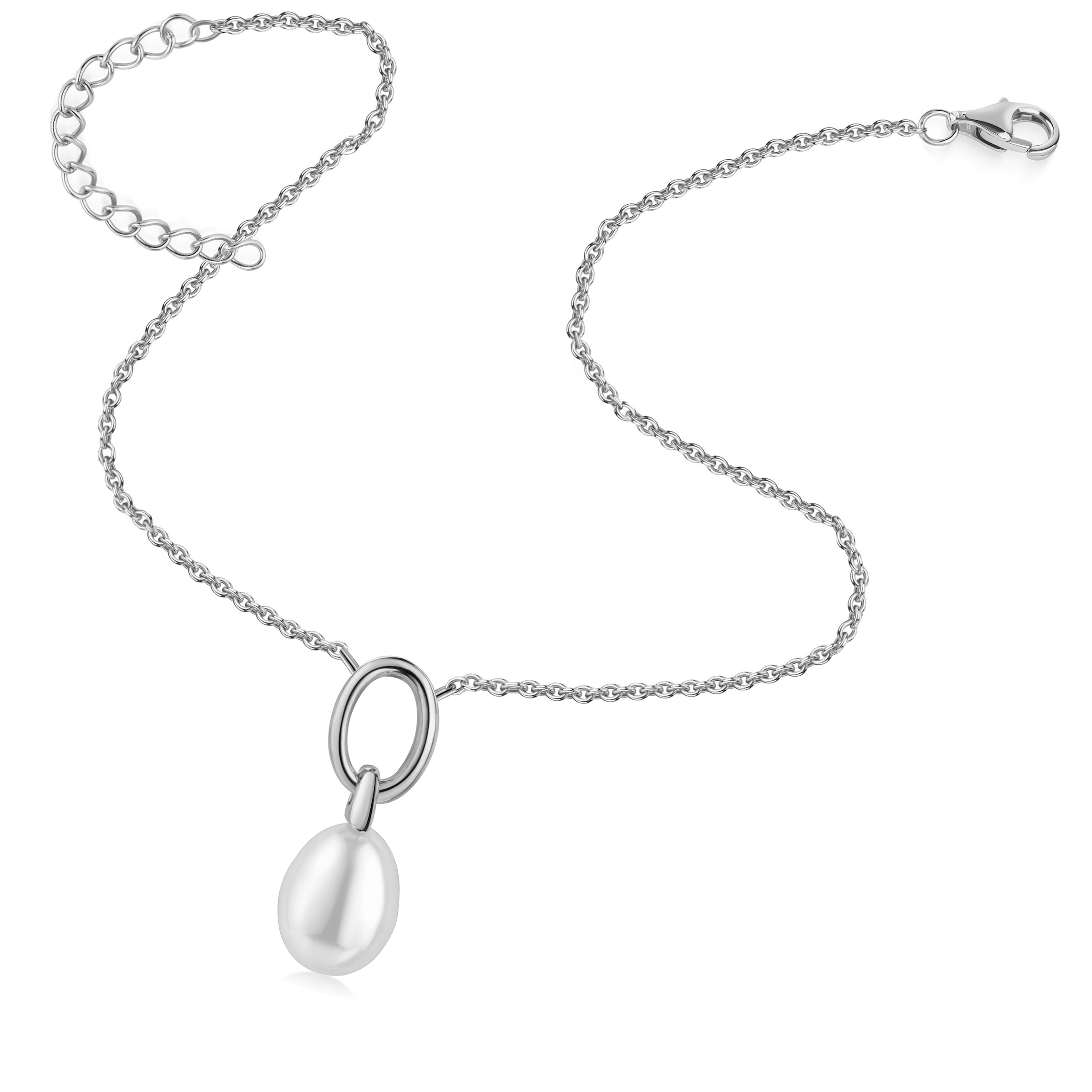 Firetti Kette mit Anhänger »Schmuck Geschenk Silber 925 Halsschmuck Perl-Design in Tropfenform« Made in Germany - mit Süßwasserzuchtperle