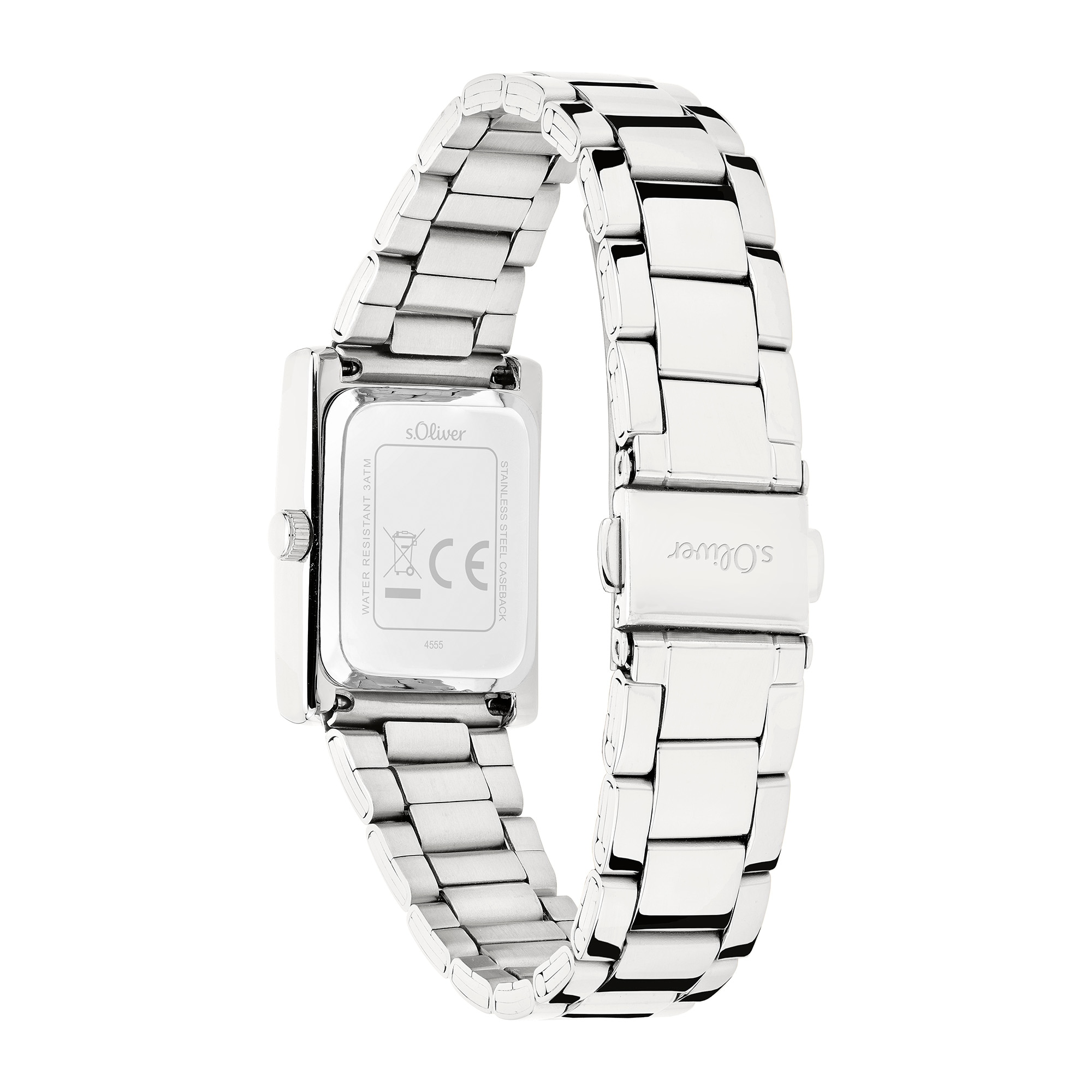 s.Oliver Quarzuhr »Line Time« Armbanduhr, Damenuhr, Edelstahlarmband, analog