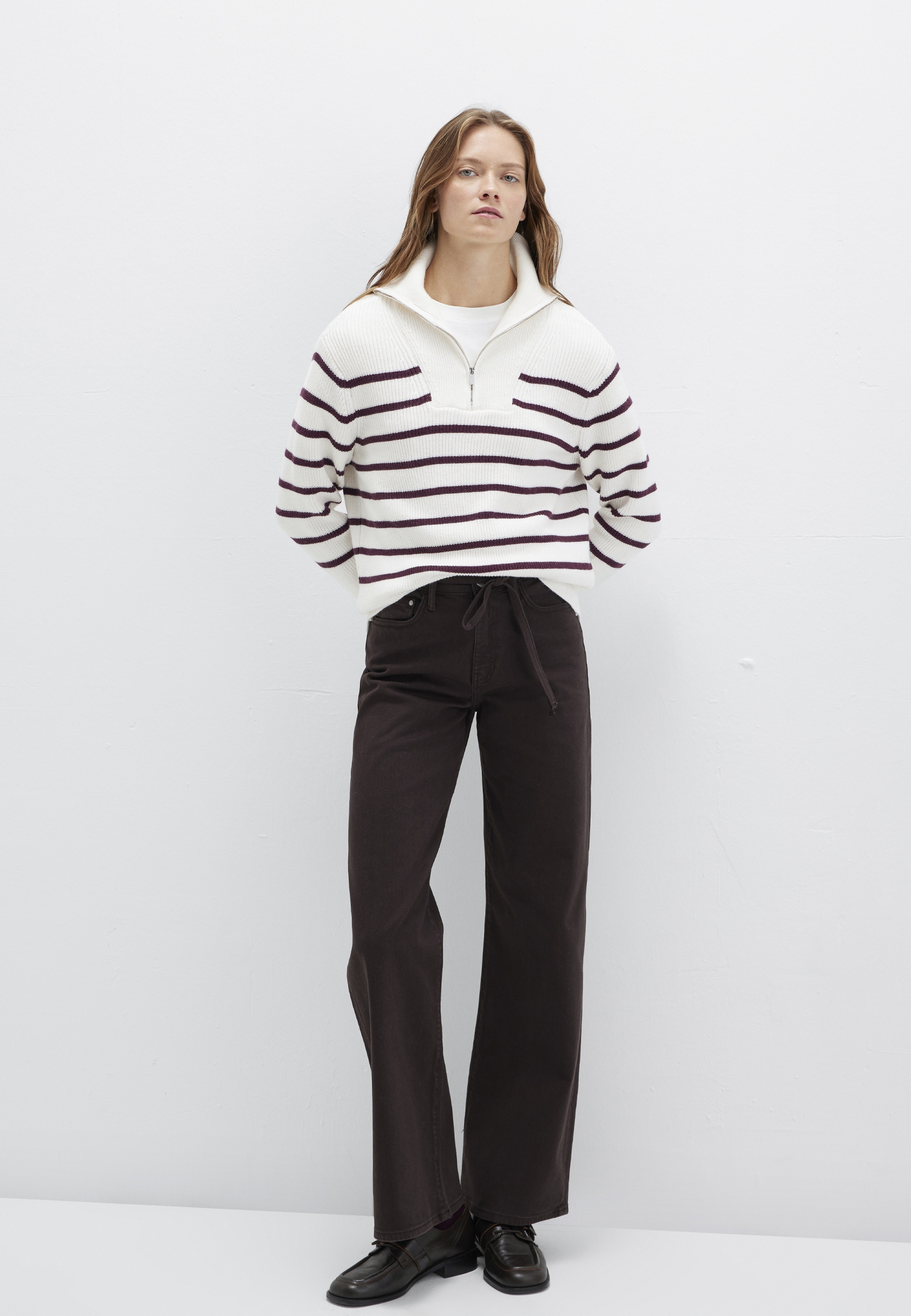 Mavi Troyer "LONG SLEEVE SWEATER" Pullover Streifen günstig online kaufen