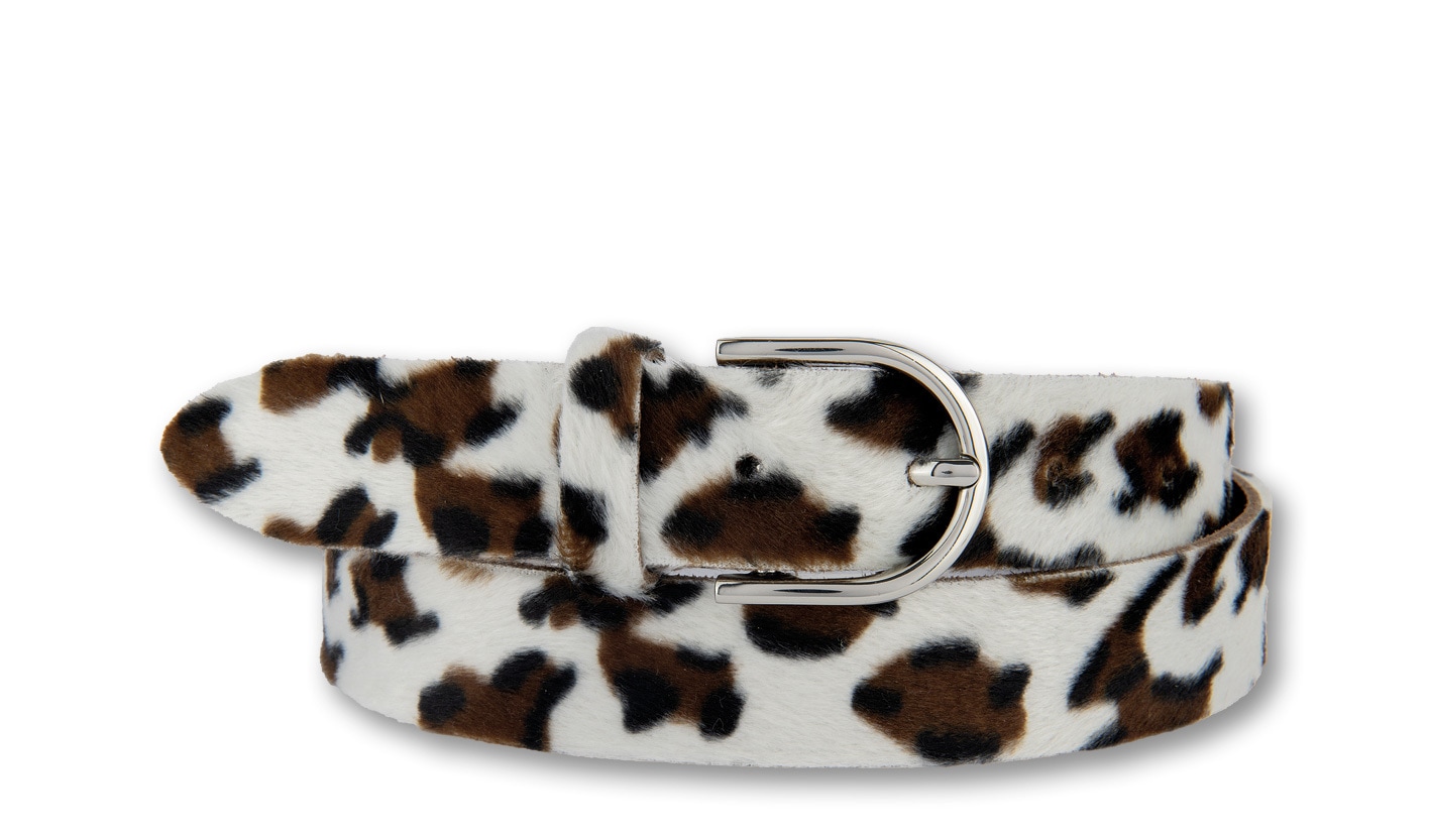 BERND GÖTZ Ledergürtel "Ledergürtel mit Leo Kunstfell-Oberfläche" günstig online kaufen