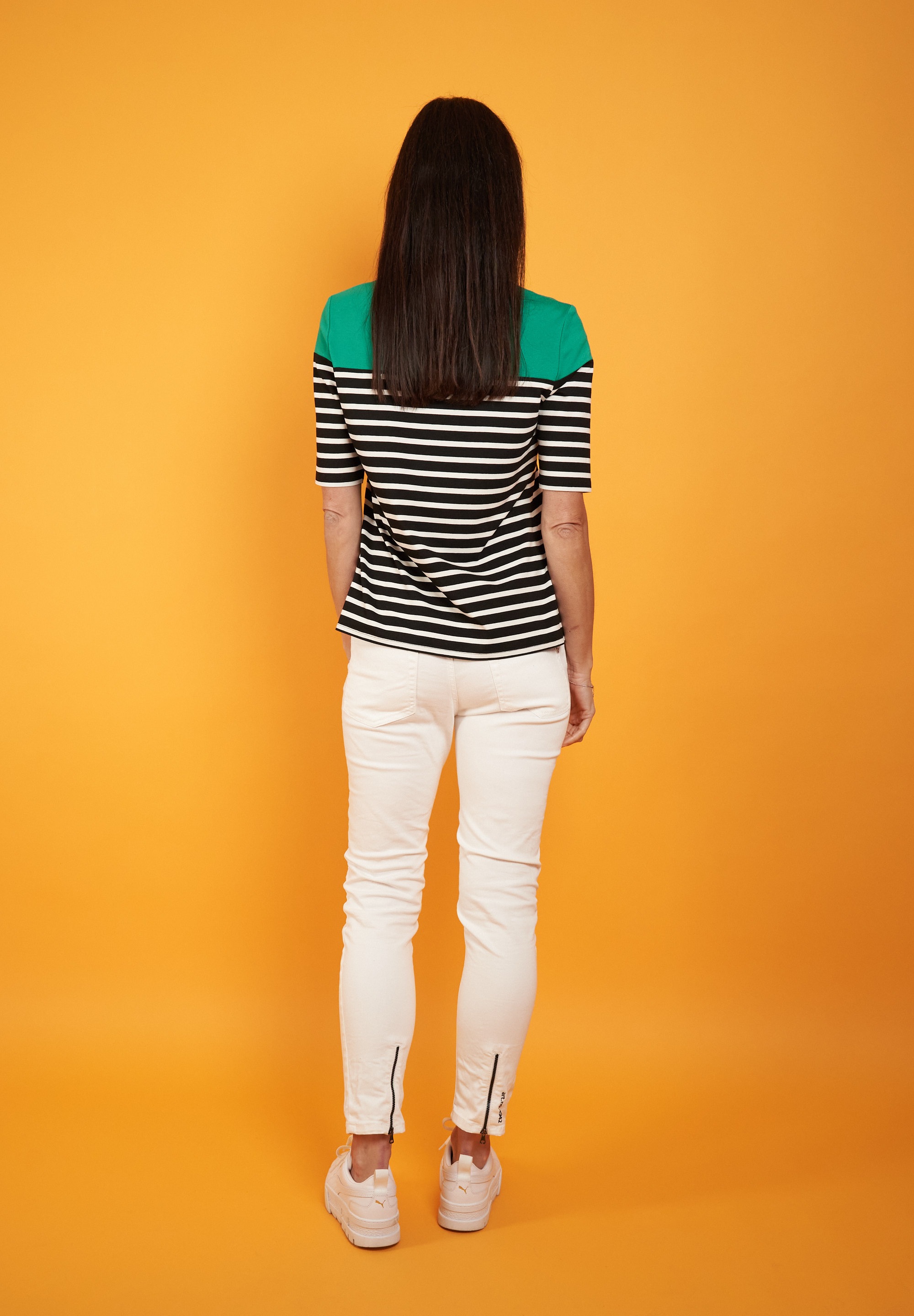 Seidel Moden T-Shirt, mit Colorblocking und Streifenmuster, MADE IN GERMANY