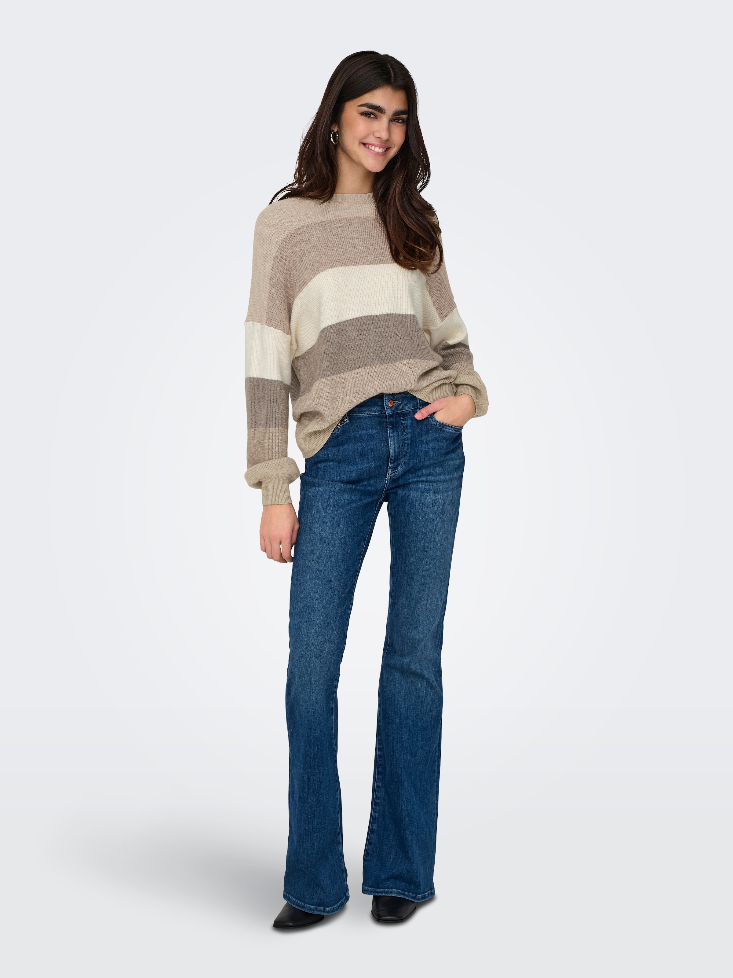 ONLY Strickpullover »ONLATIA L/S STRIPE PULLOVER KNT NOOS«