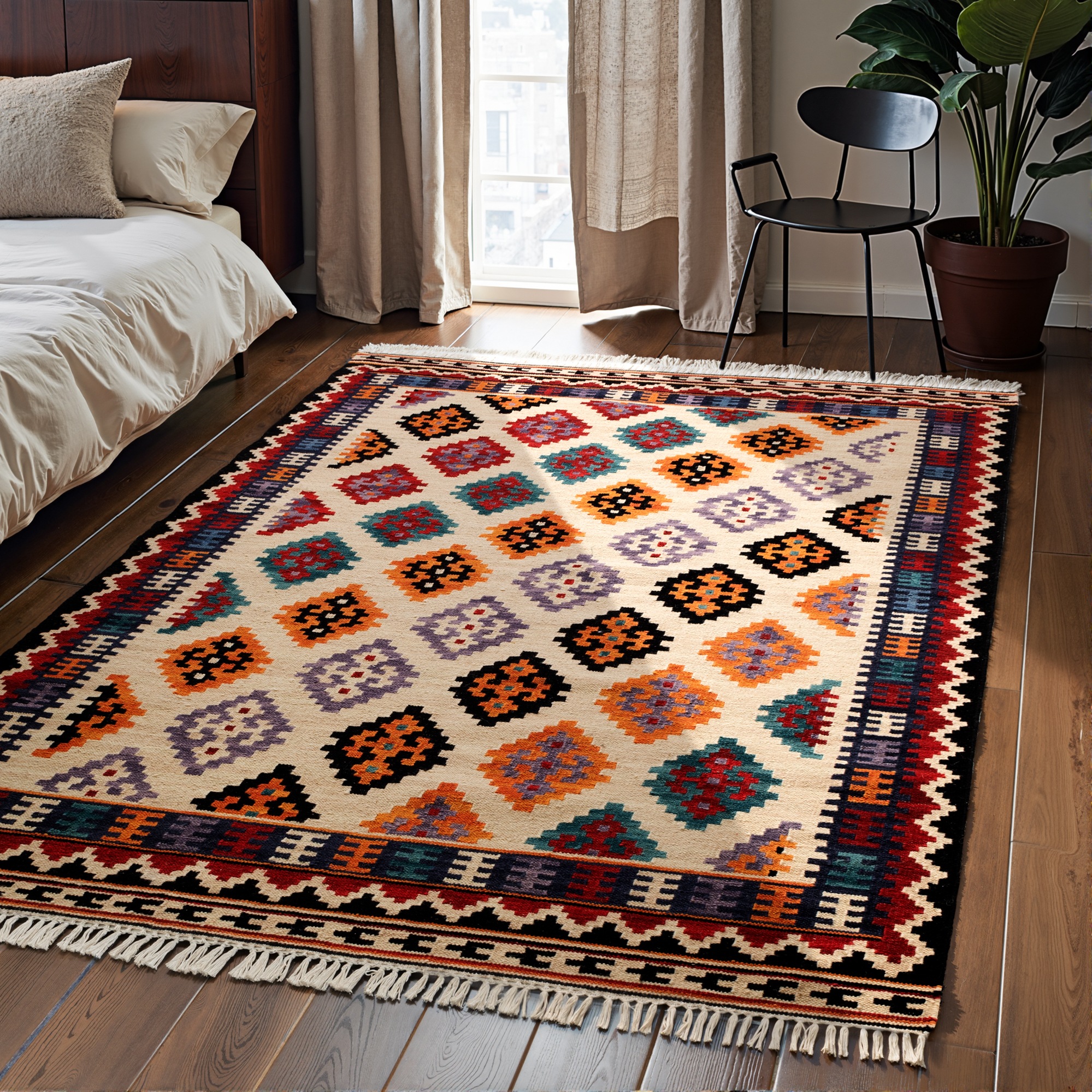 HANSE Home Teppich "Kelim Kian" rechteckig 3 mm Höhe Wolle, Baumwolle, Natu günstig online kaufen