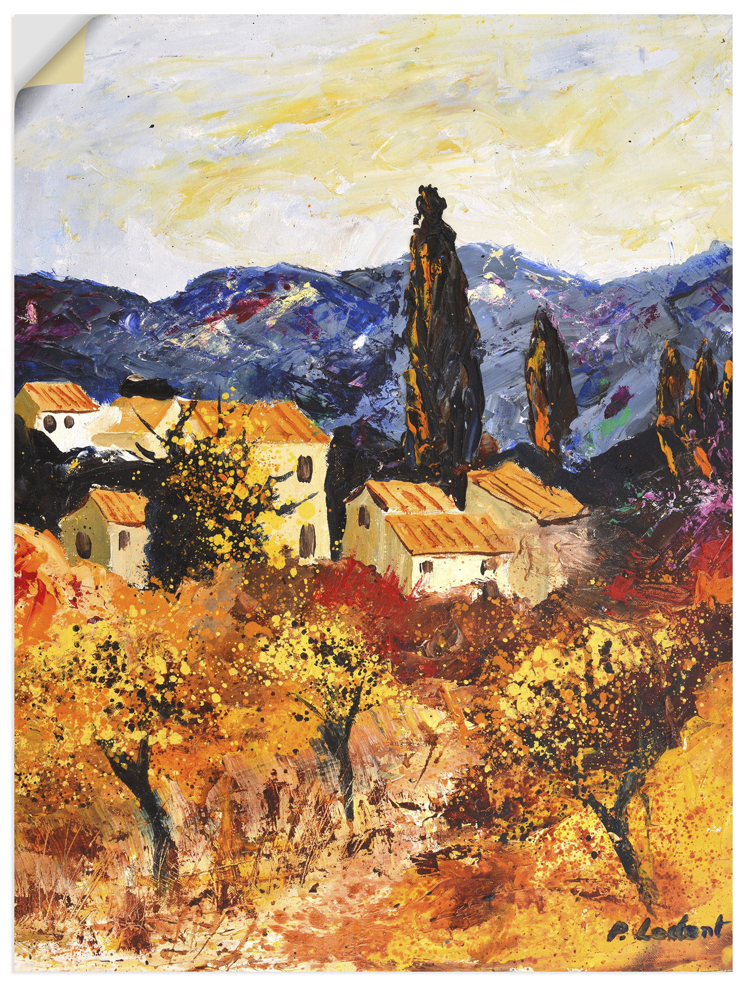 Artland Wandbild "Summer in Provence" Gartenbilder 1 Stk. tlg. als Alubild, Leinwandbild, Poster, Wandaufkleber in verschied. Größen