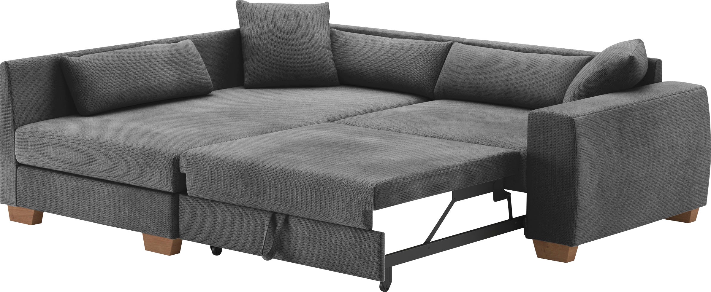 Mr. Couch Ecksofa »Helena L-Form«, Mit Federkern, wahlweise mit Bettfunktion und Taschenfederkern