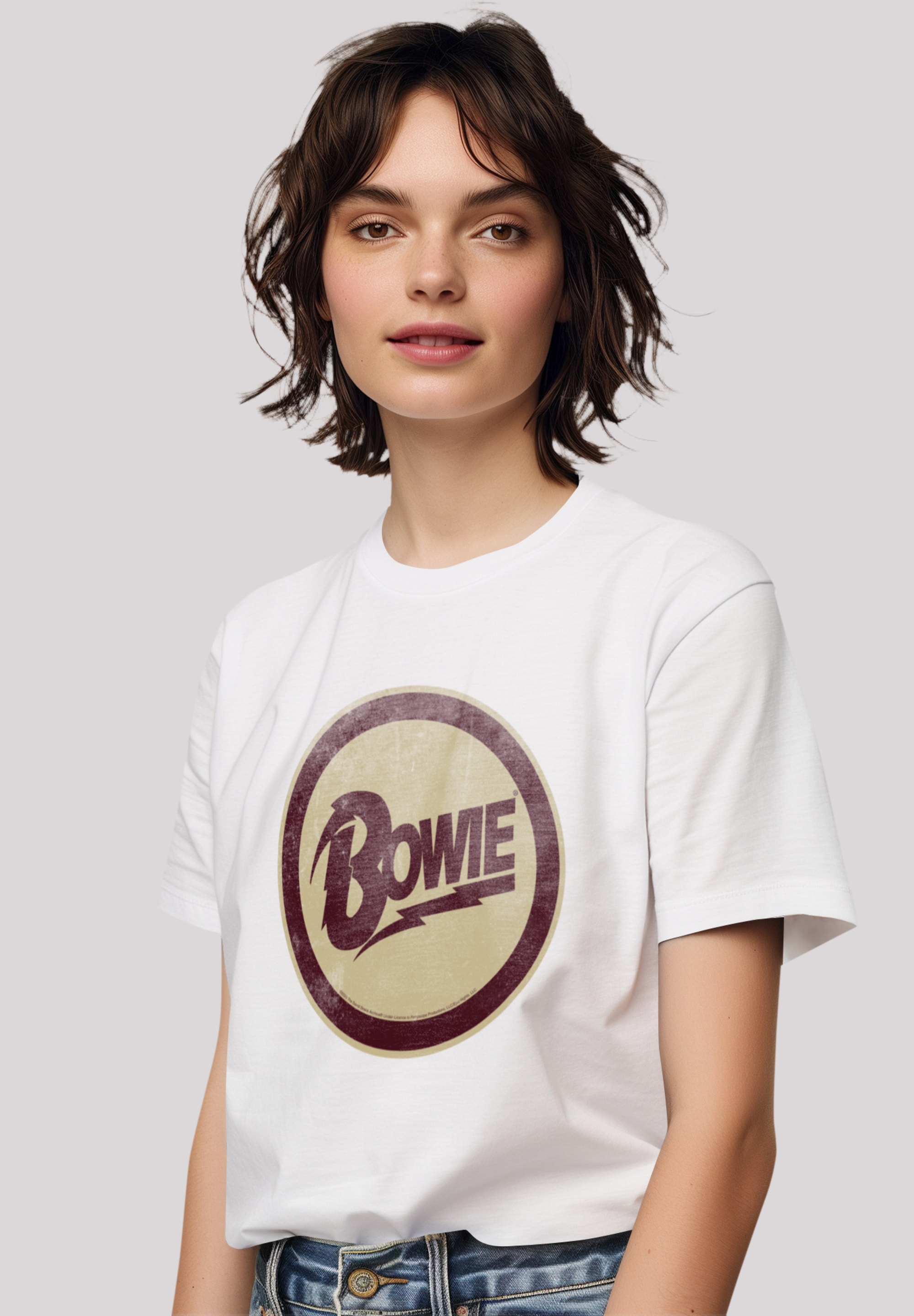 T-Shirt »David Bowie Circle Logo«, Premium Qualität