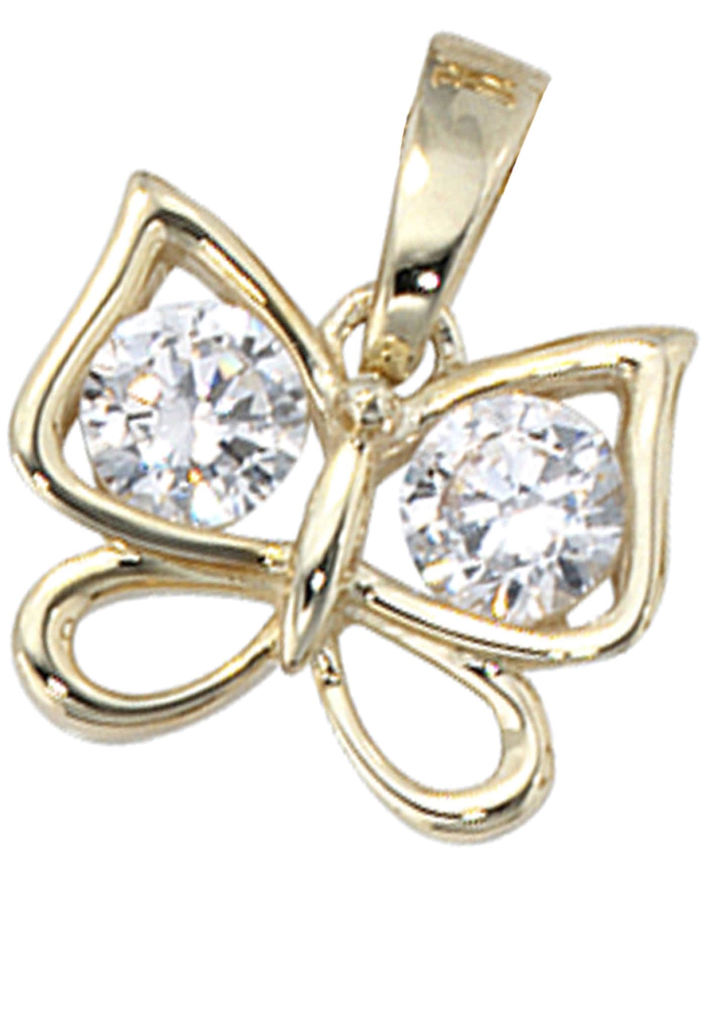 JOBO Schmetterlingsanhänger »Anhänger Schmetterling« ()  333 Gold mit Zirkonia