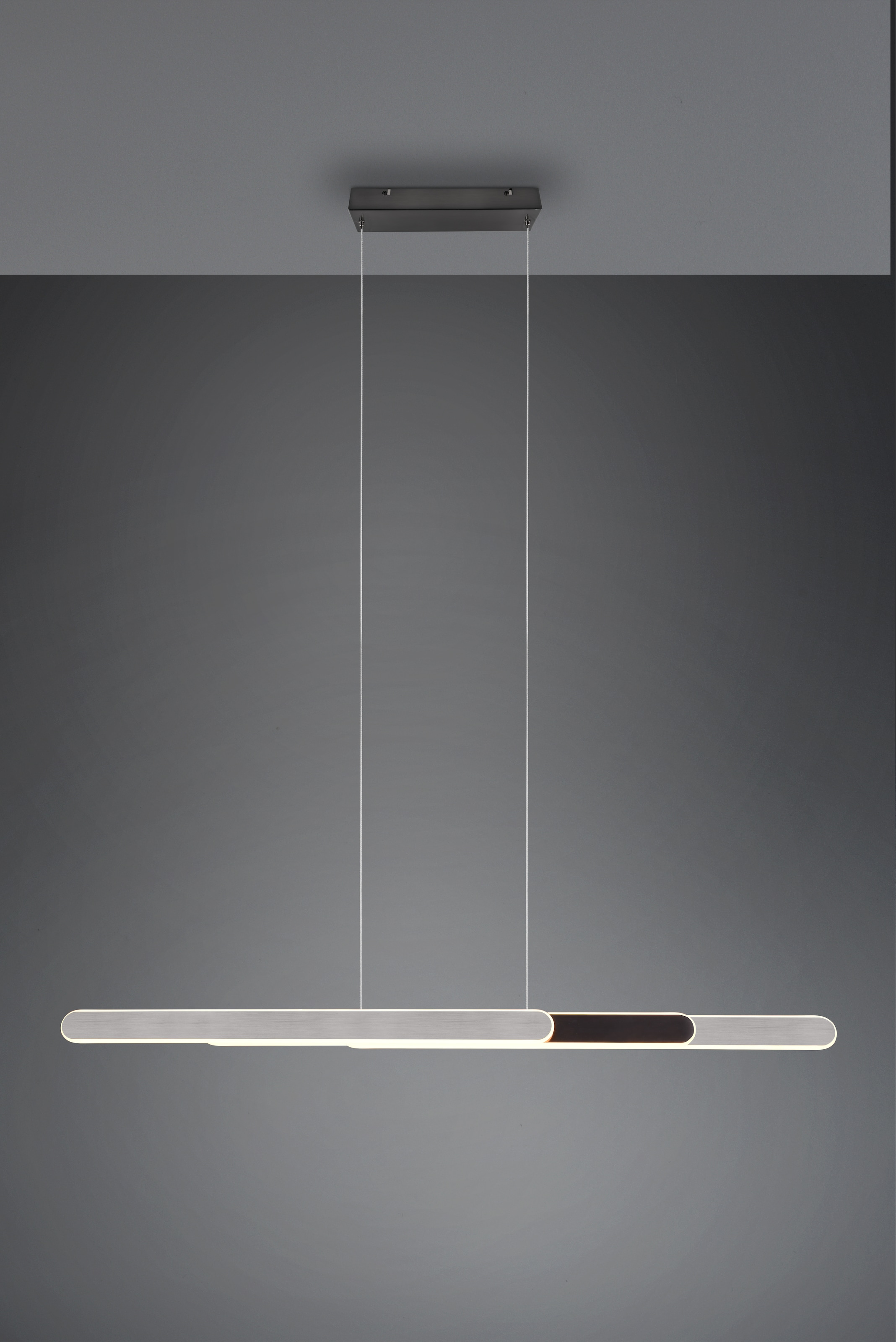 TRIO Leuchten LED Pendelleuchte »HELIOS, ausziehbare Hängelampe mit 3 LED Elementen 5800 Lumen CCT«, 1 flammig, Leuchtmittel LED-Board | LED fest integriert, 2700-6500K, Touch Dimmer 4 Stufen, höhenverstellbar up and down Licht