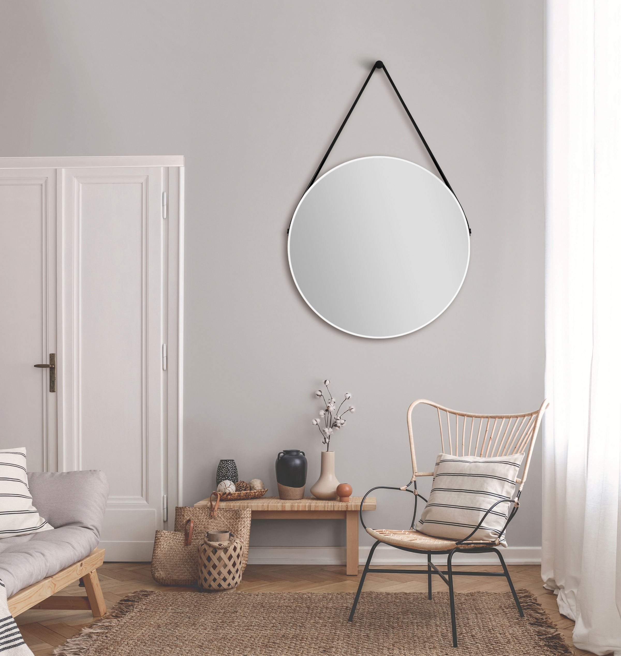 Ø dekorativer kaufen Aluminiumrahmen, Talos | mit Wandspiegel, runder 80 Spiegel BAUR cm