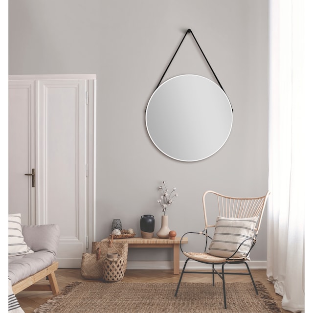 Talos Wandspiegel, dekorativer runder Spiegel mit Aluminiumrahmen, Ø 80 cm  kaufen | BAUR