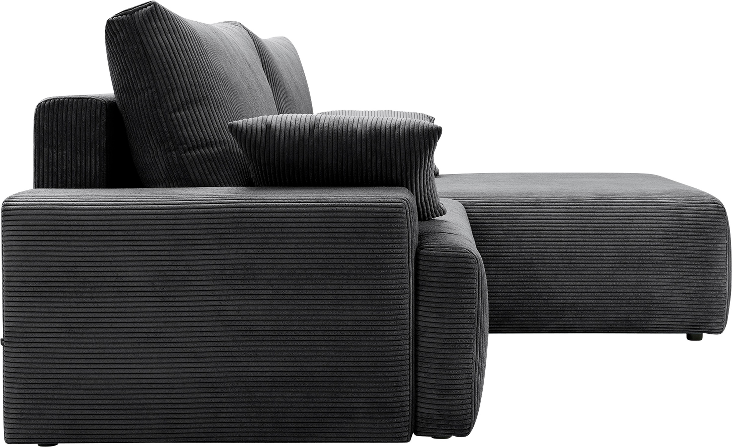 exxpo - sofa fashion Ecksofa »Orinoko, aktuelles Design und hoher Sitzkomfort, L-Form«, inkl. Bettfunktion und Bettkasten, schöne Farben im angesagten Cord