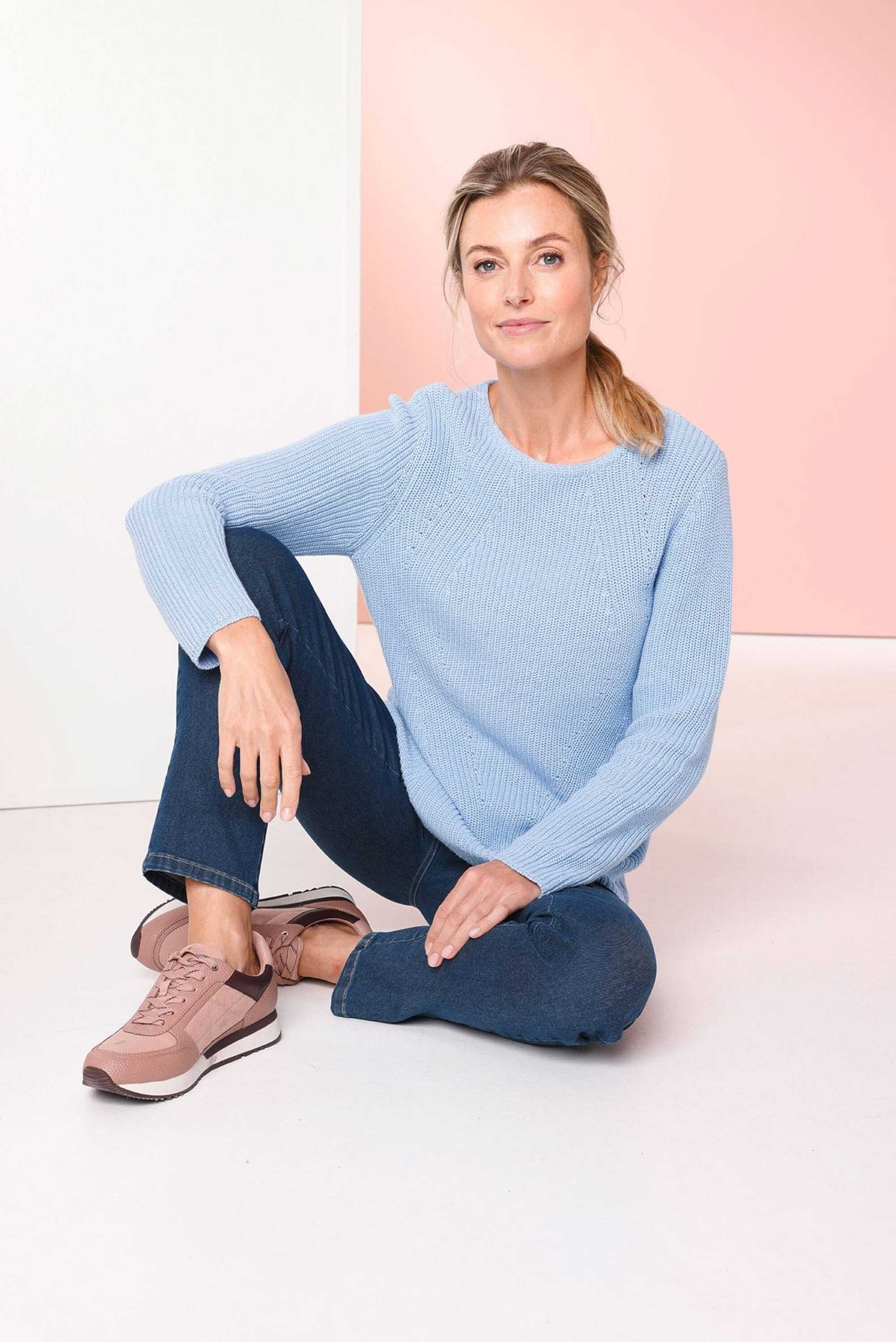 Thumbnail - GOLDNER Strickpullover "Kurzgröße Figurschmeichelnder Baumwoll-Pullover" Ohne